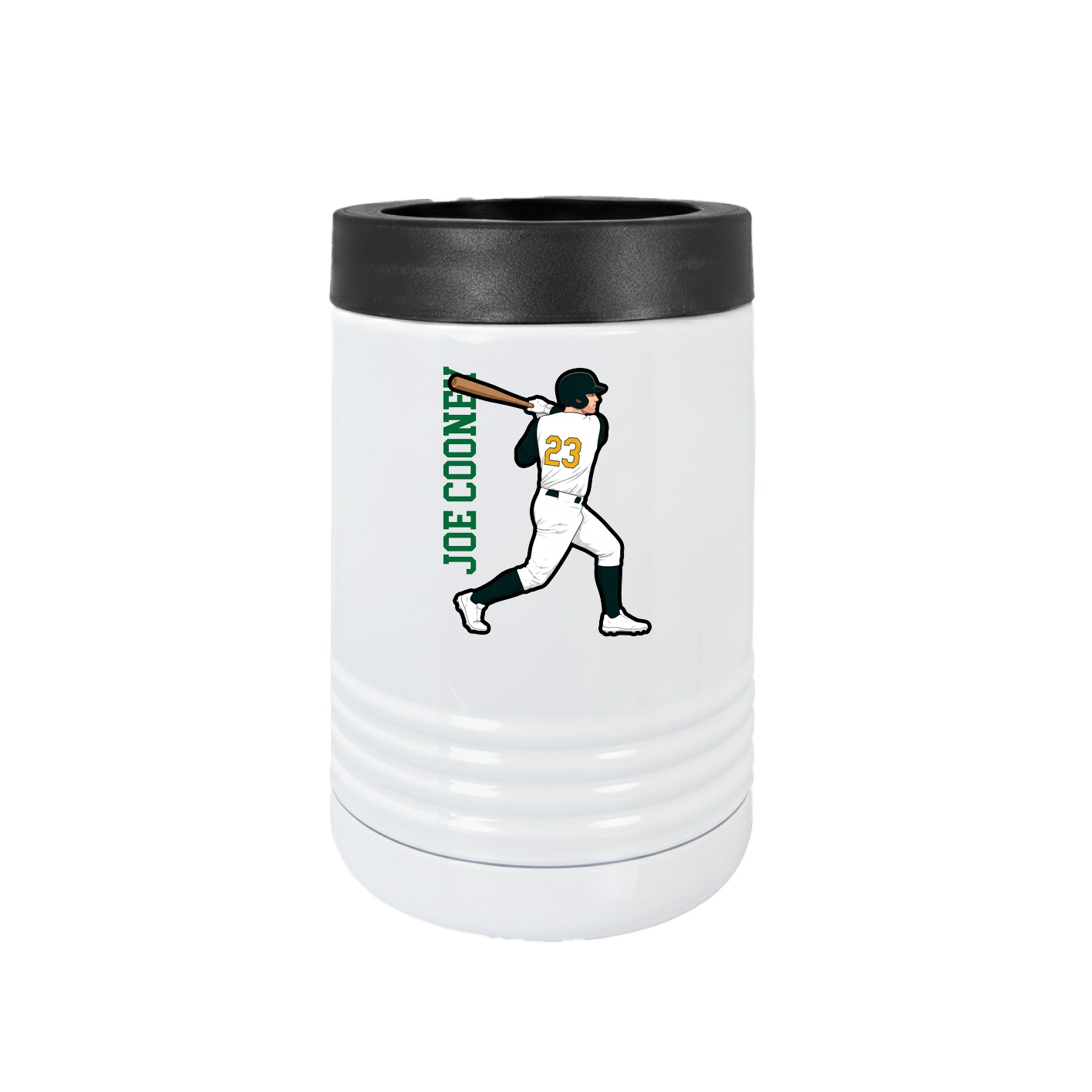 Beverage Holder — Name Vertical in White