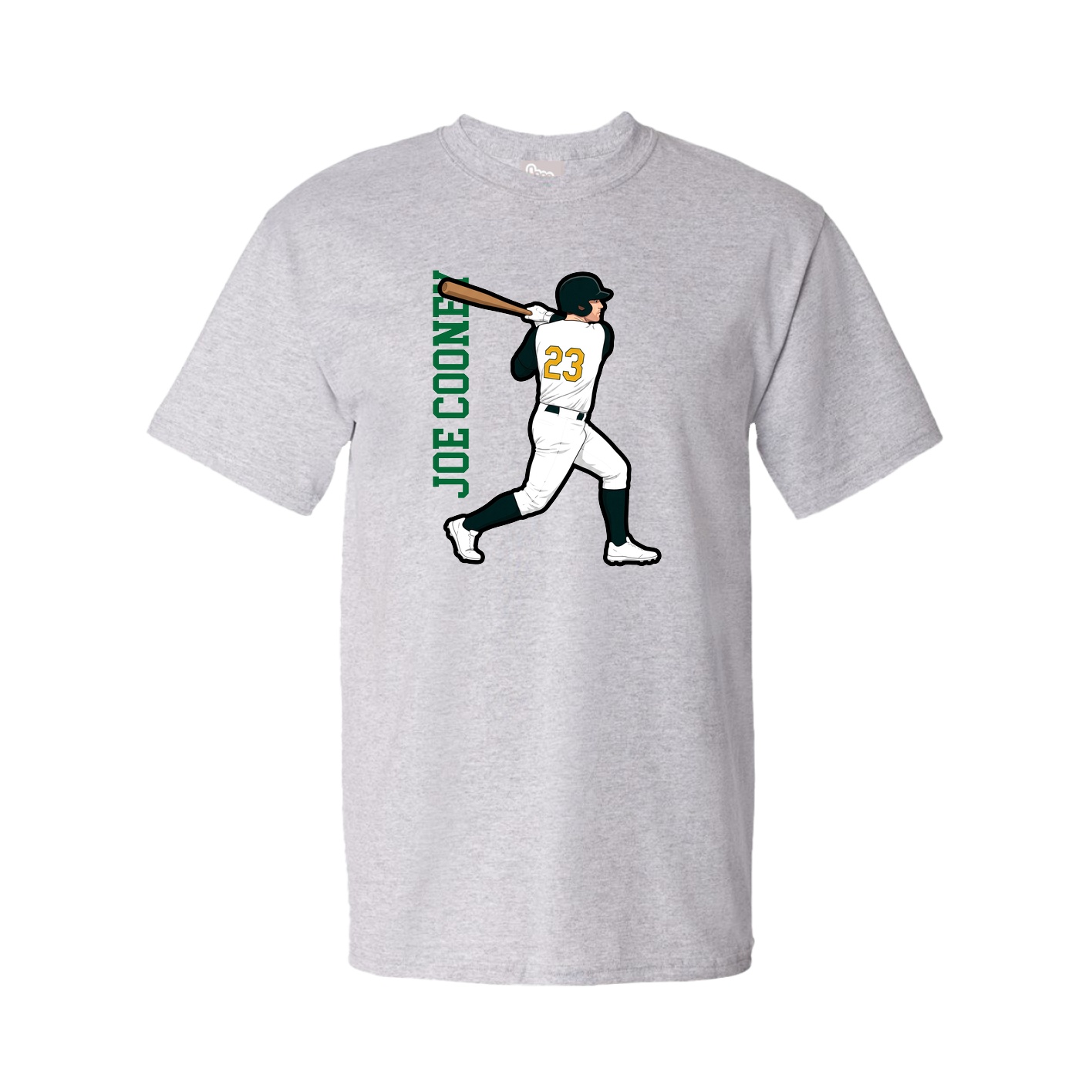 Tee — Name Vertical in Grey