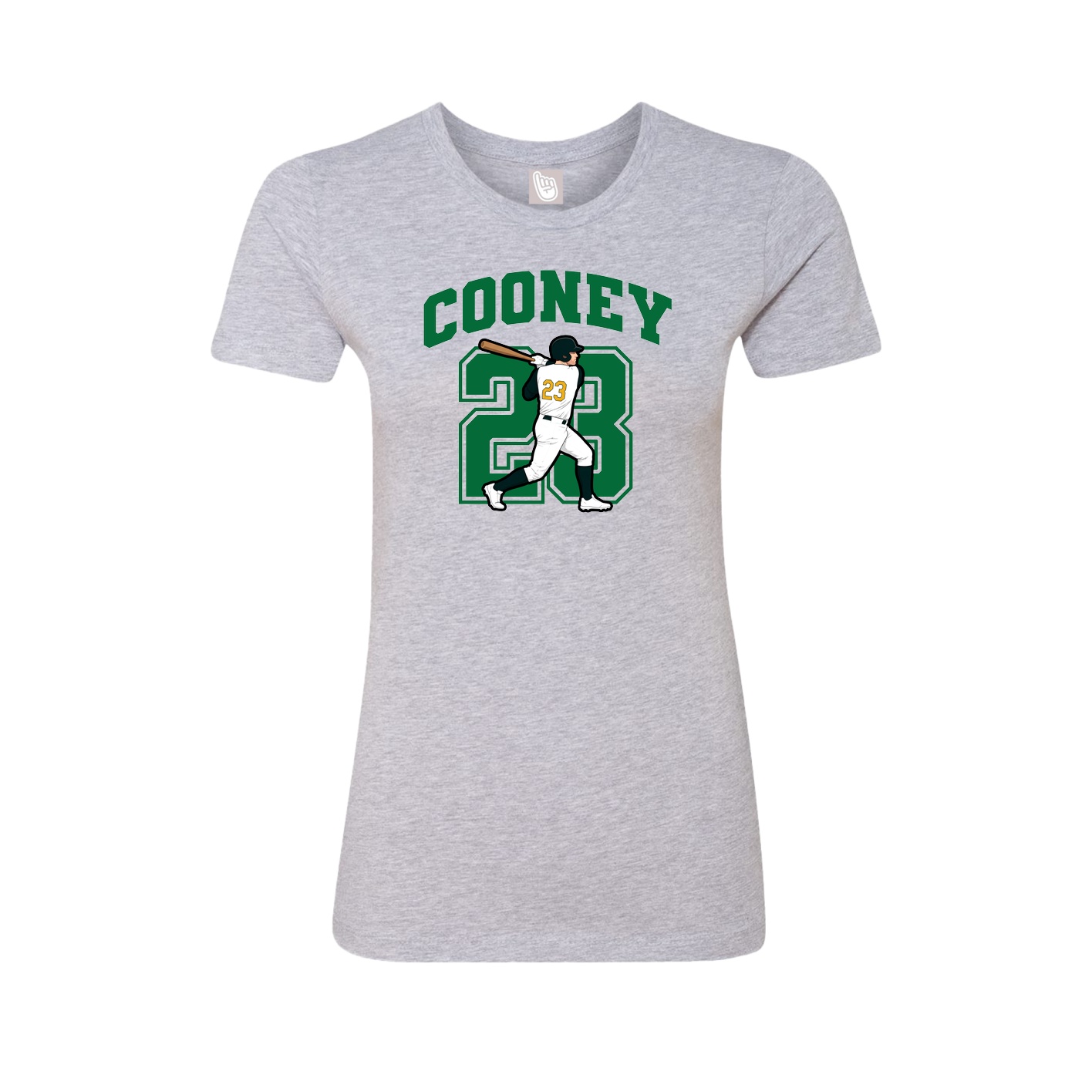 Fitted Women's Tee — Number in Grey