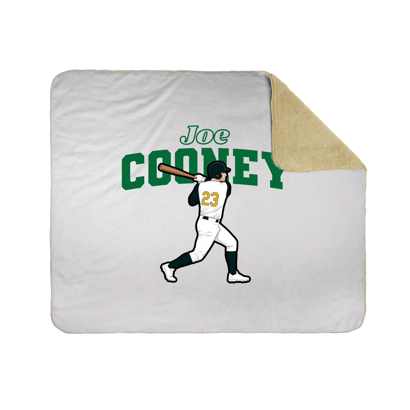 Throw Blanket — Name Arch in White