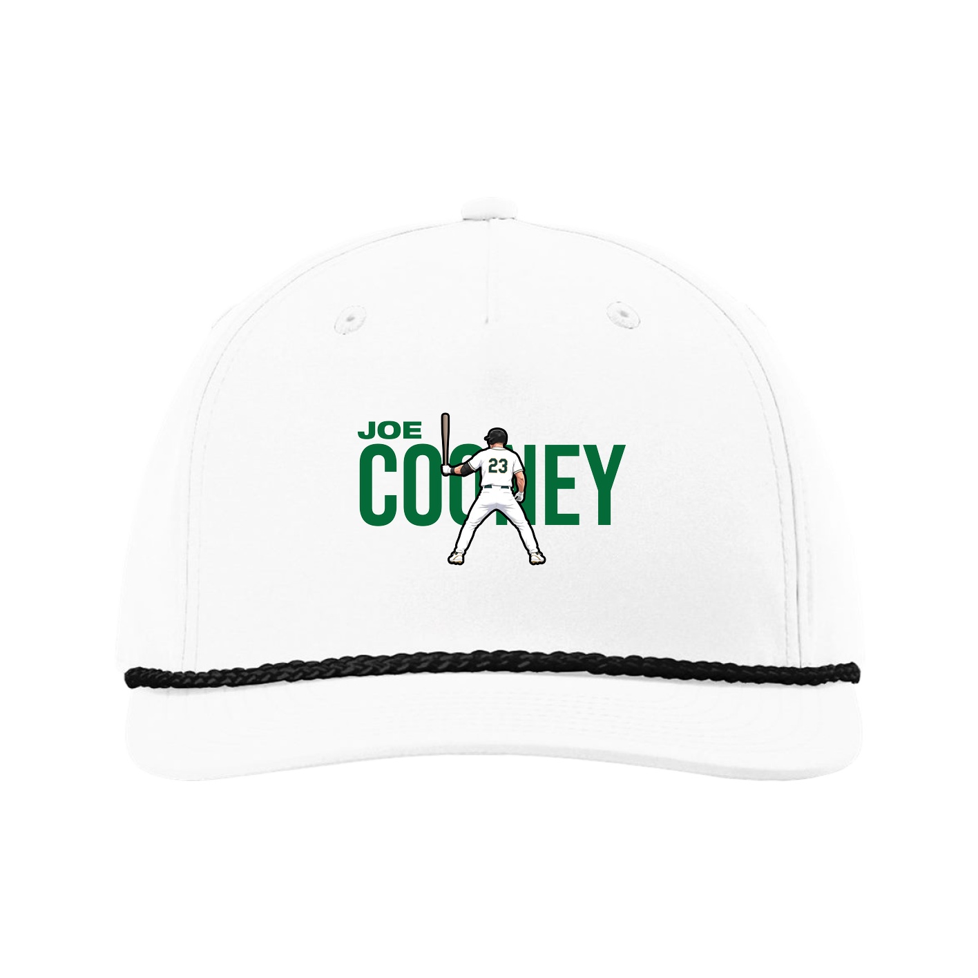 Five-Panel Classic Rope Cap — Player Name in White