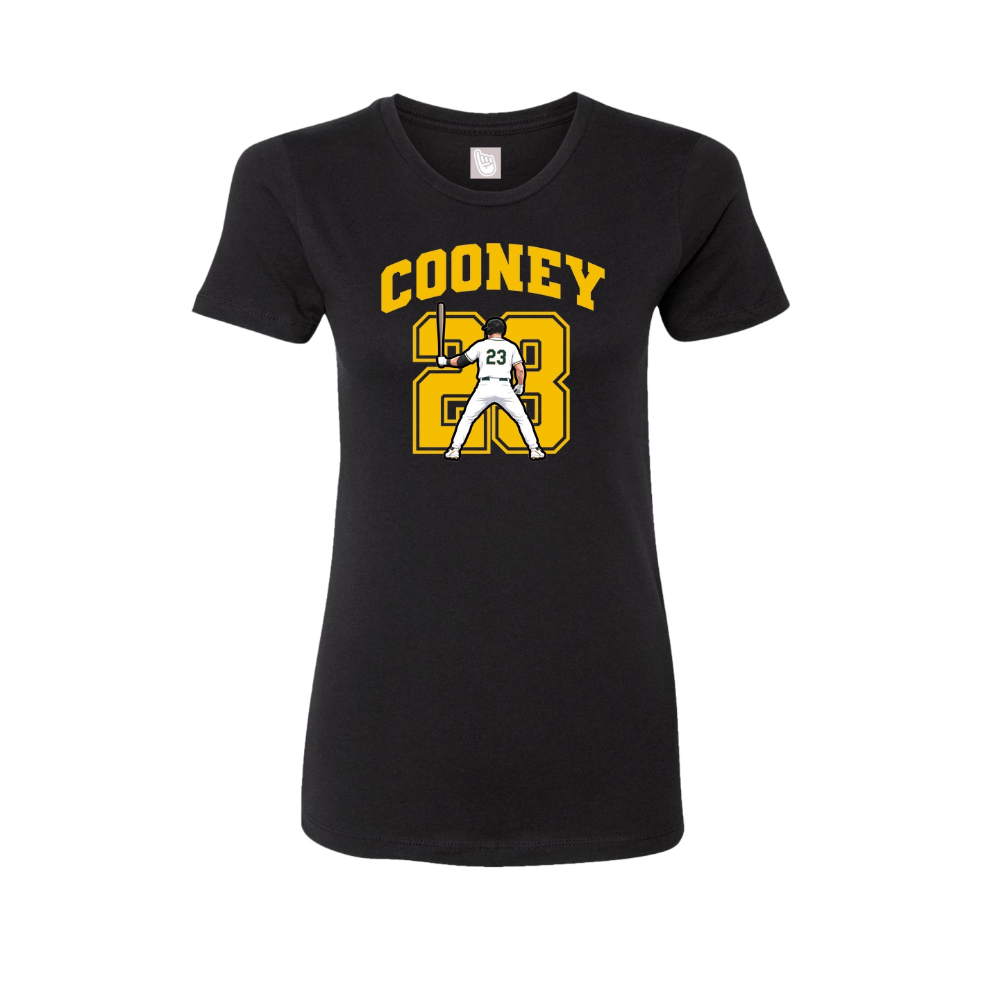 Fitted Women's Tee — Number in Black