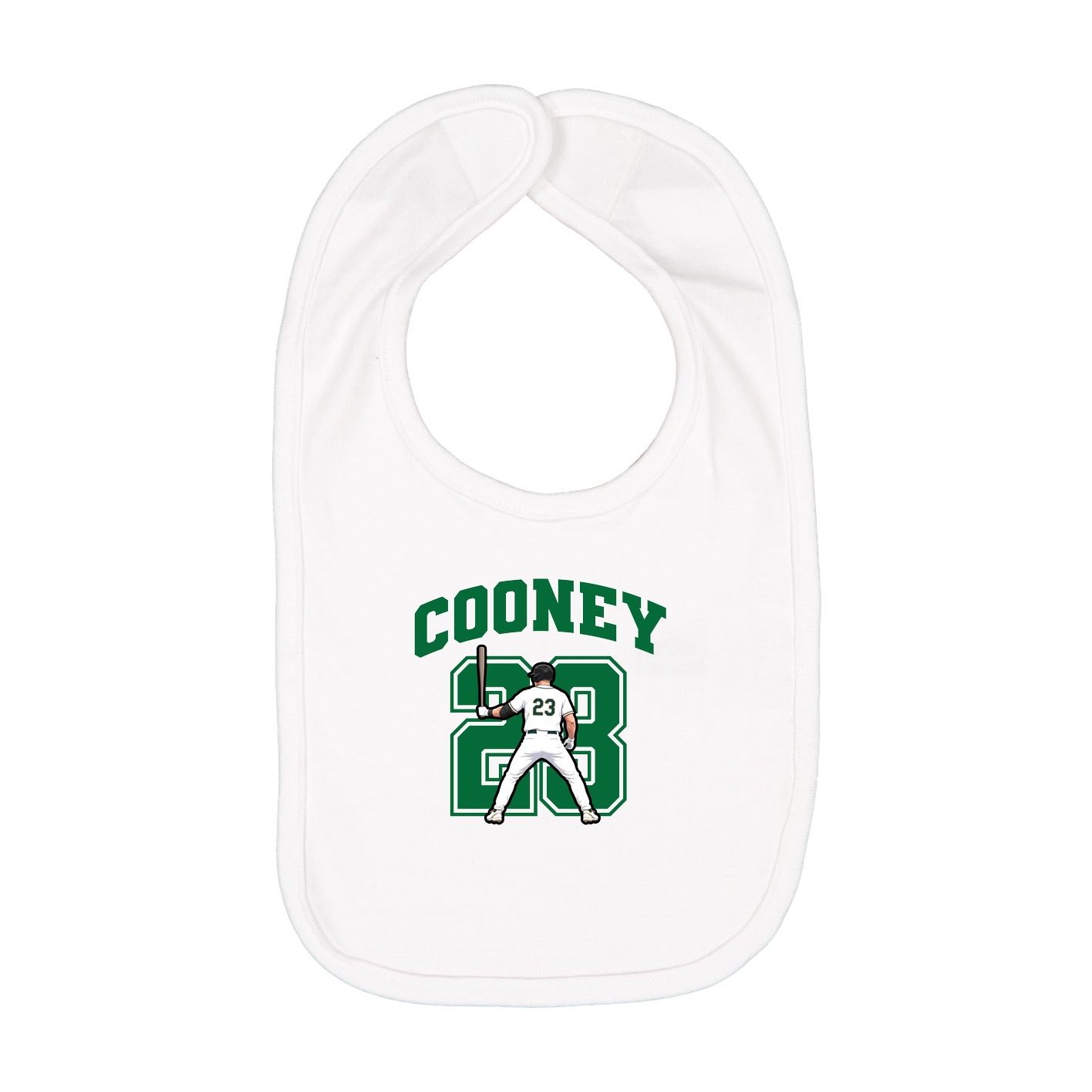 Infant Bib — Number in White