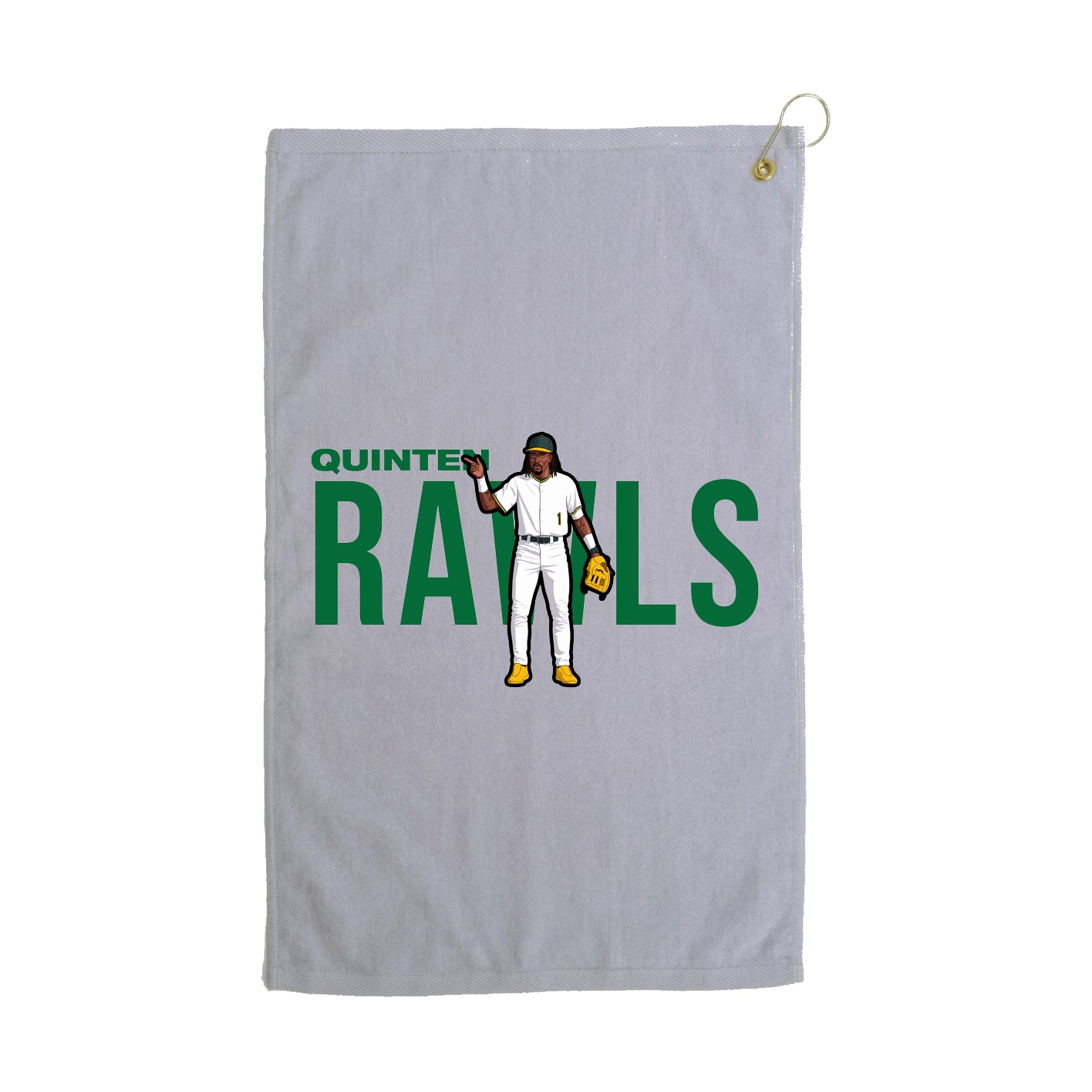 Golf Towel — Player Name in Grey