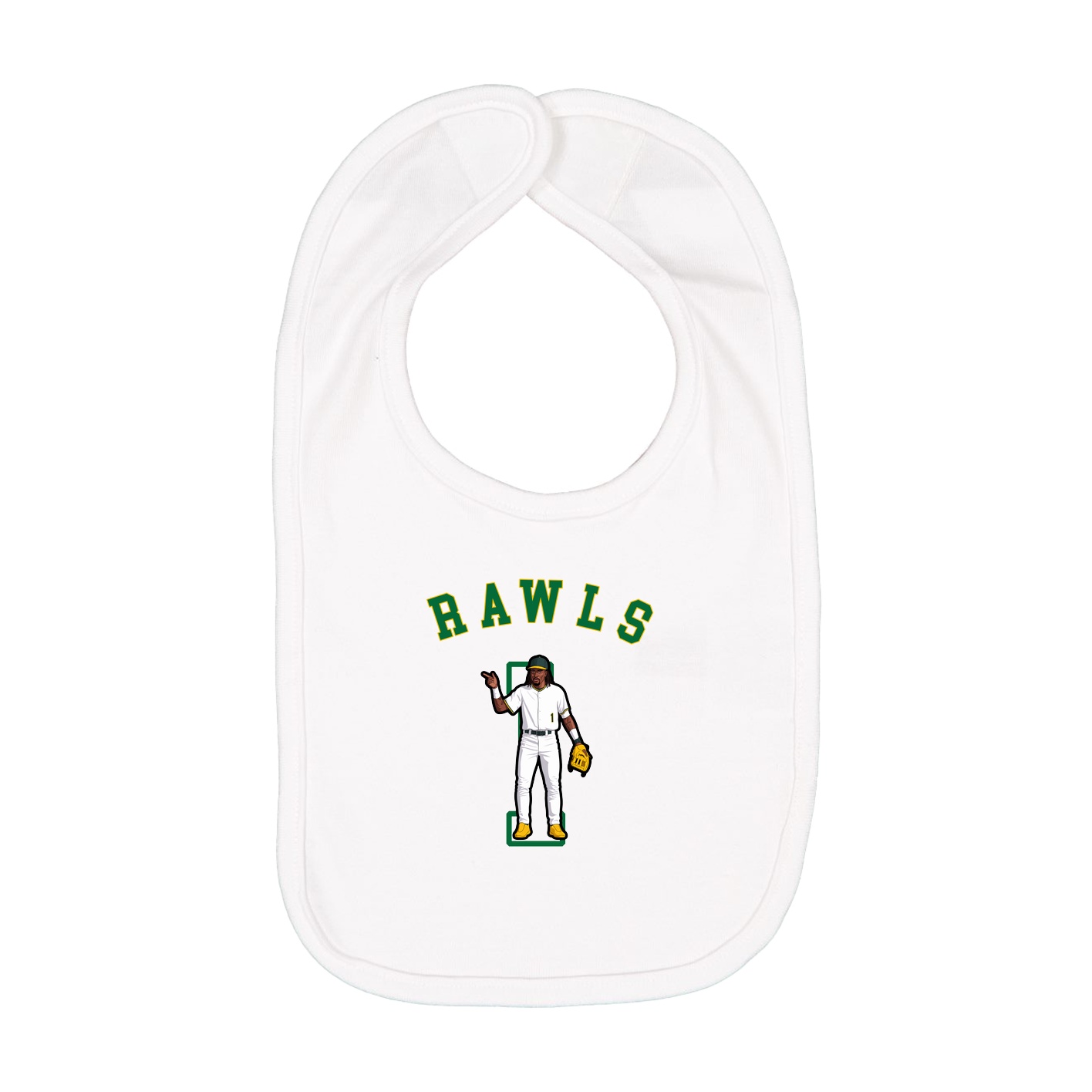 Infant Bib — Shirsey Arch in White