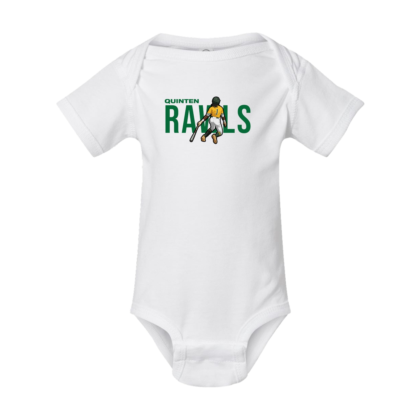 Baby Onesie — Player Name in White