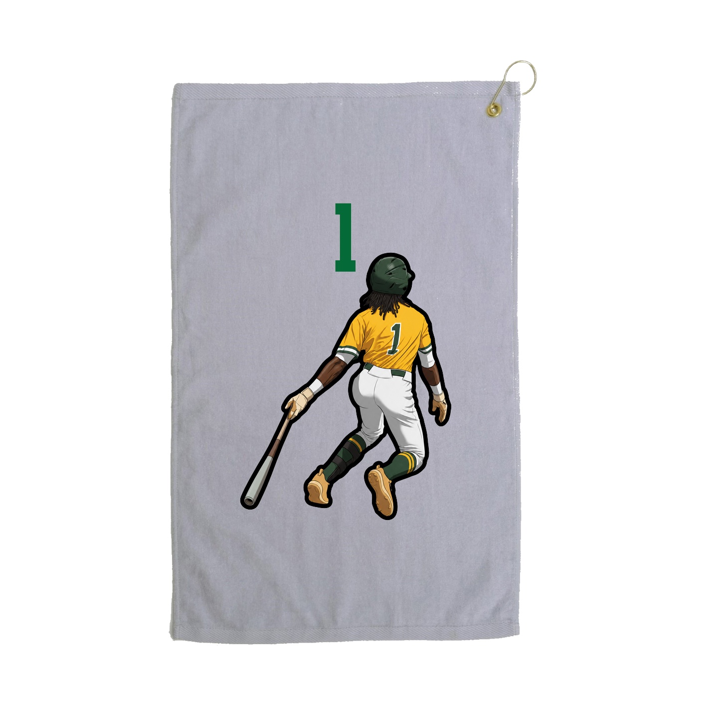Golf Towel — Number Top in Grey