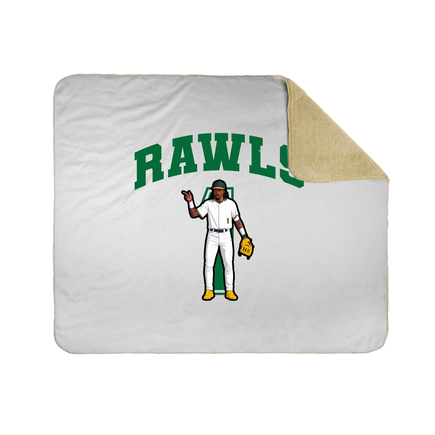 Throw Blanket — Number in White
