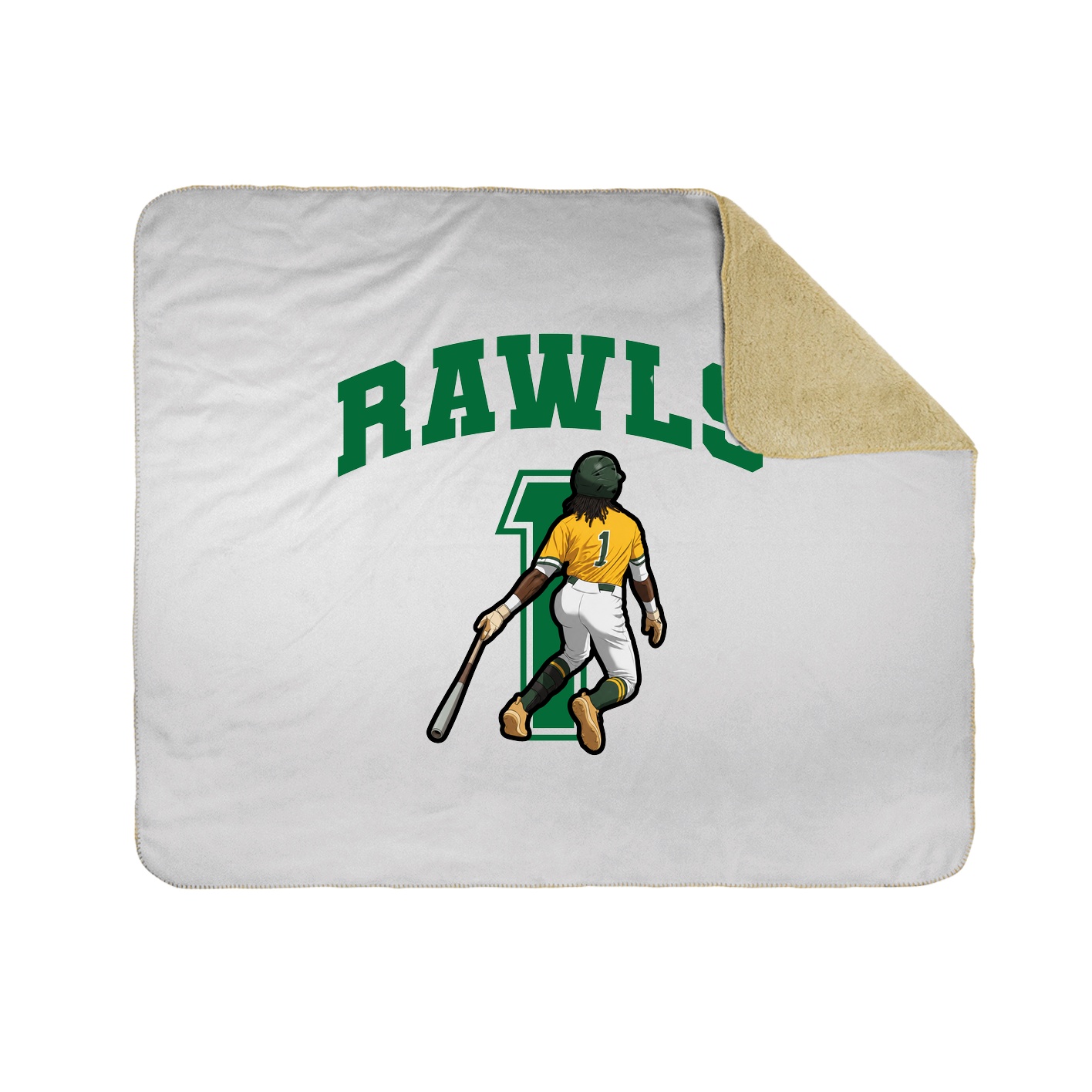 Throw Blanket — Number in White