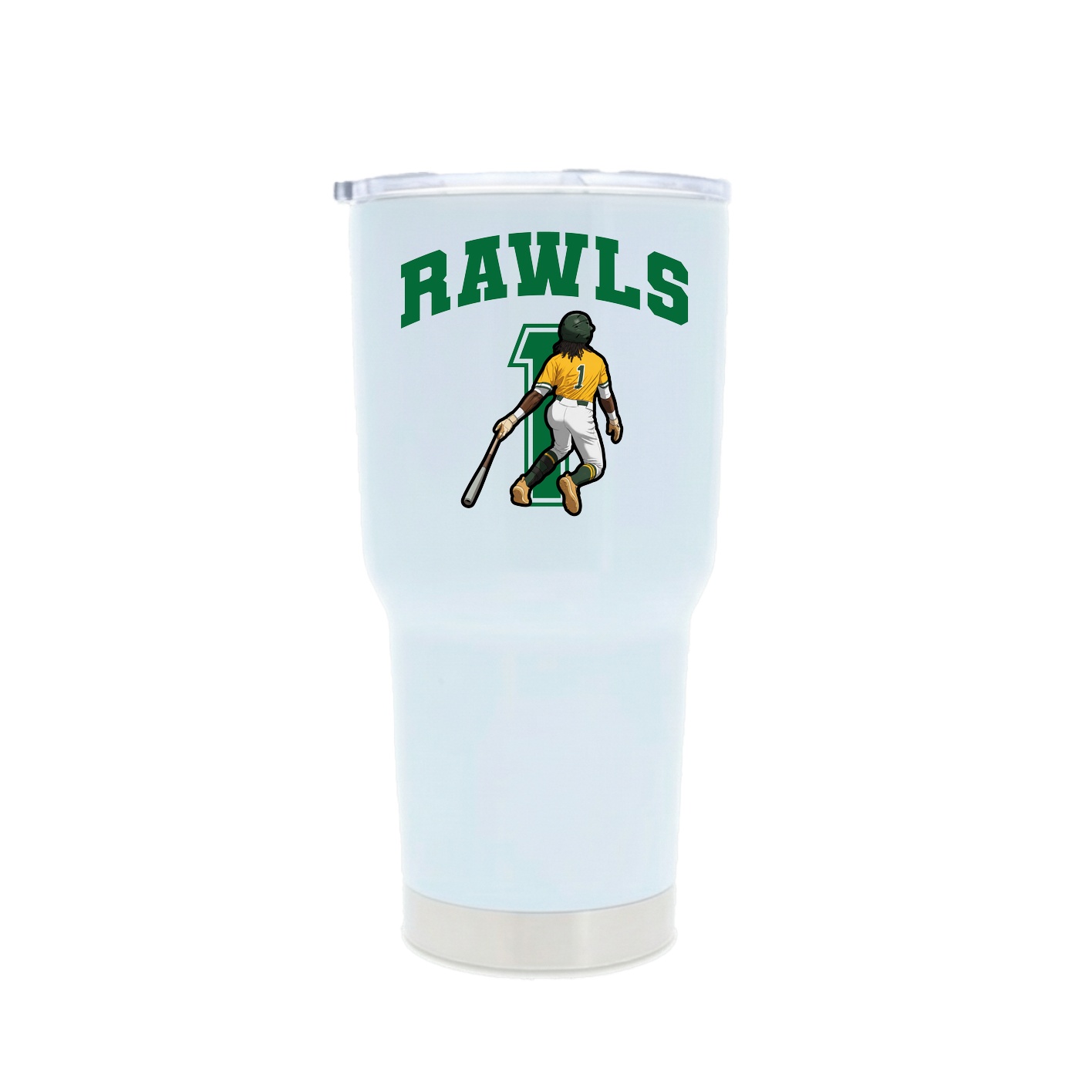 30oz Stainless Steel Tumbler — Number in White