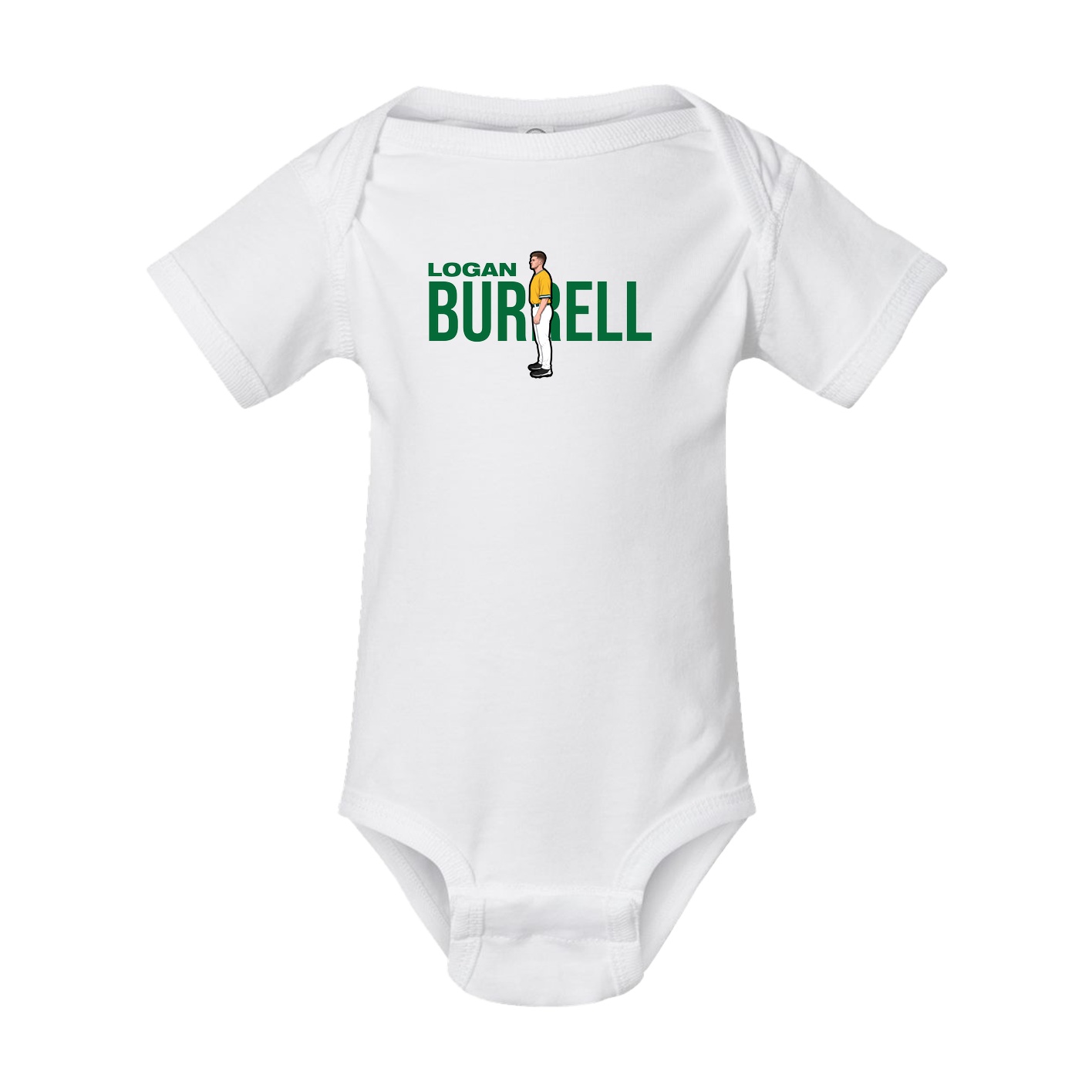 Baby Onesie — Player Name in White