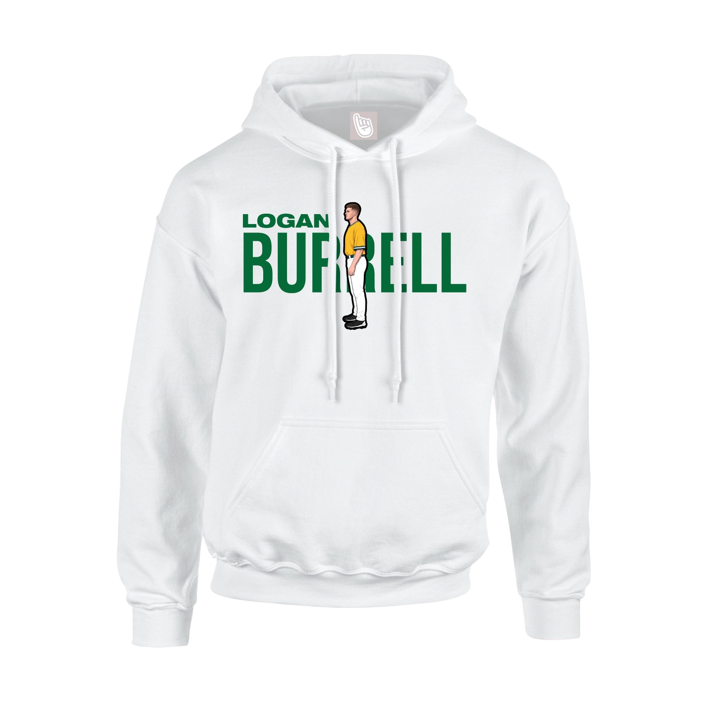Youth Hoodie — Player Name in White
