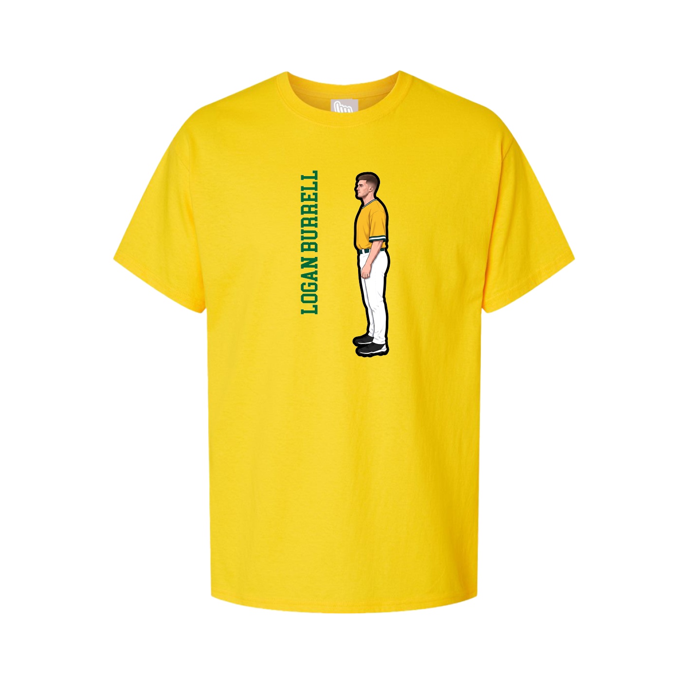 Tee — Name Vertical in Gold