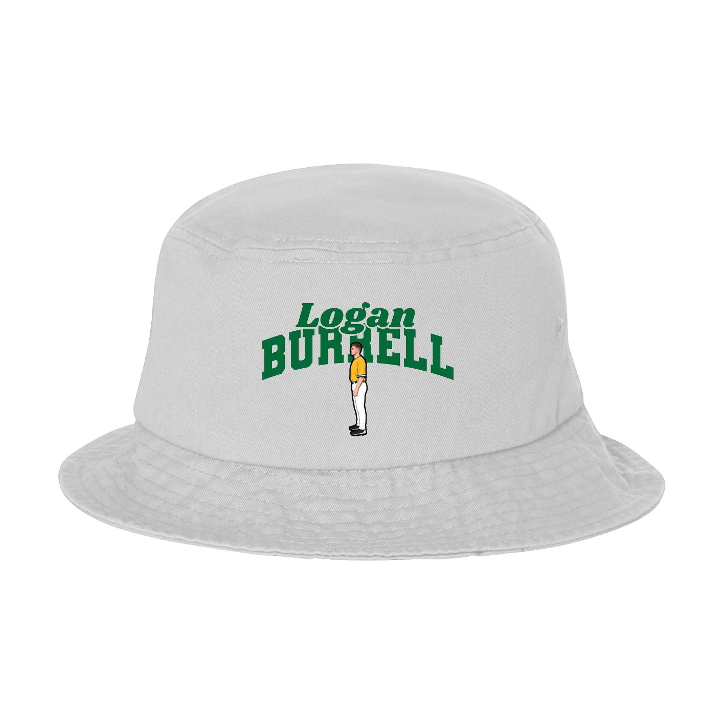 Bucket Cap — Signature Arch in White