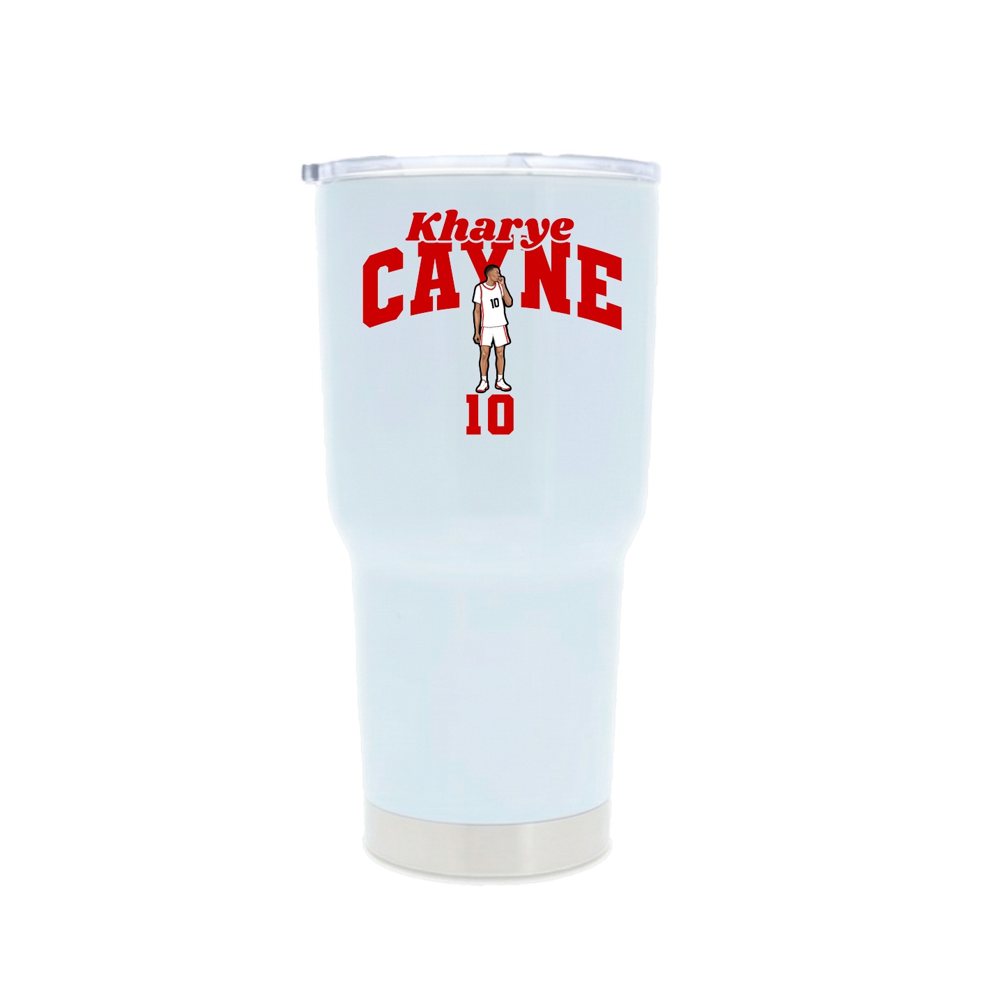 30oz Stainless Steel Tumbler — Signature Arch in White
