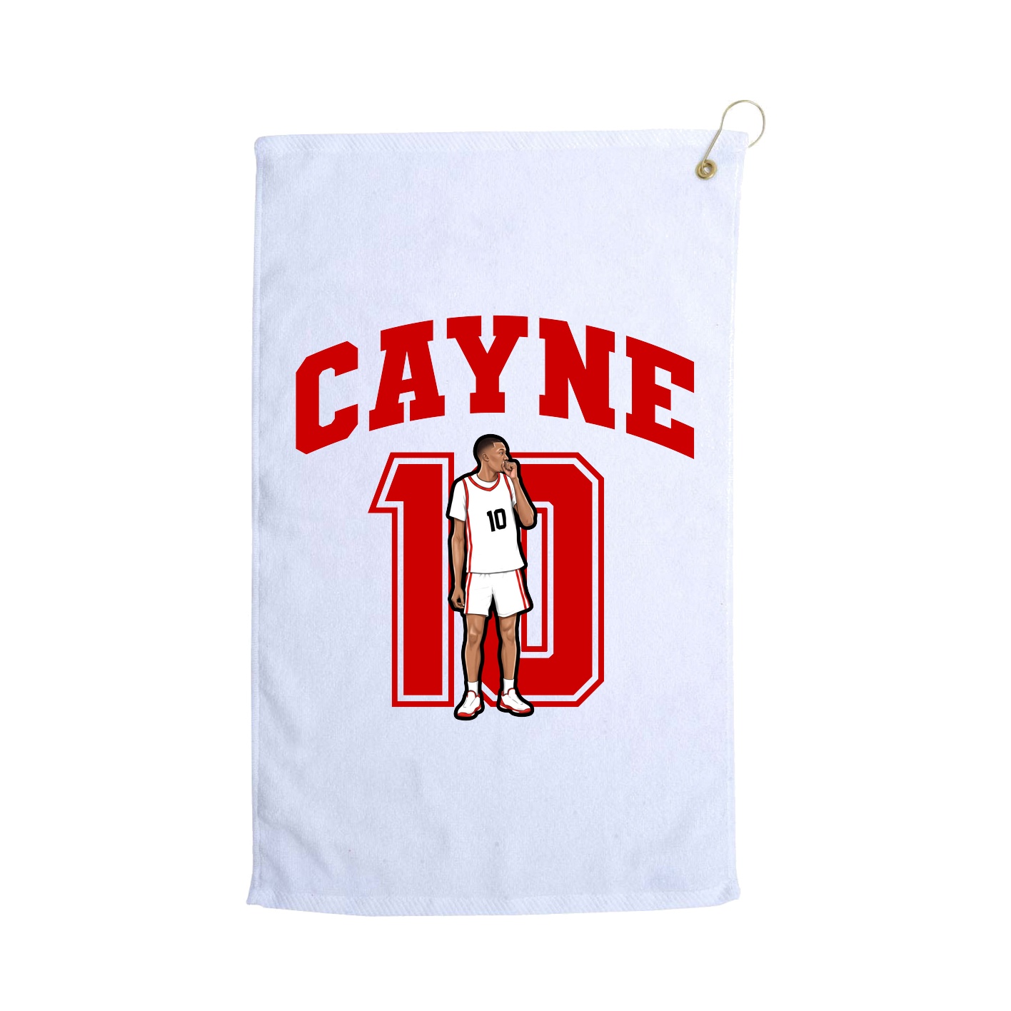 Golf Towel — Number in White
