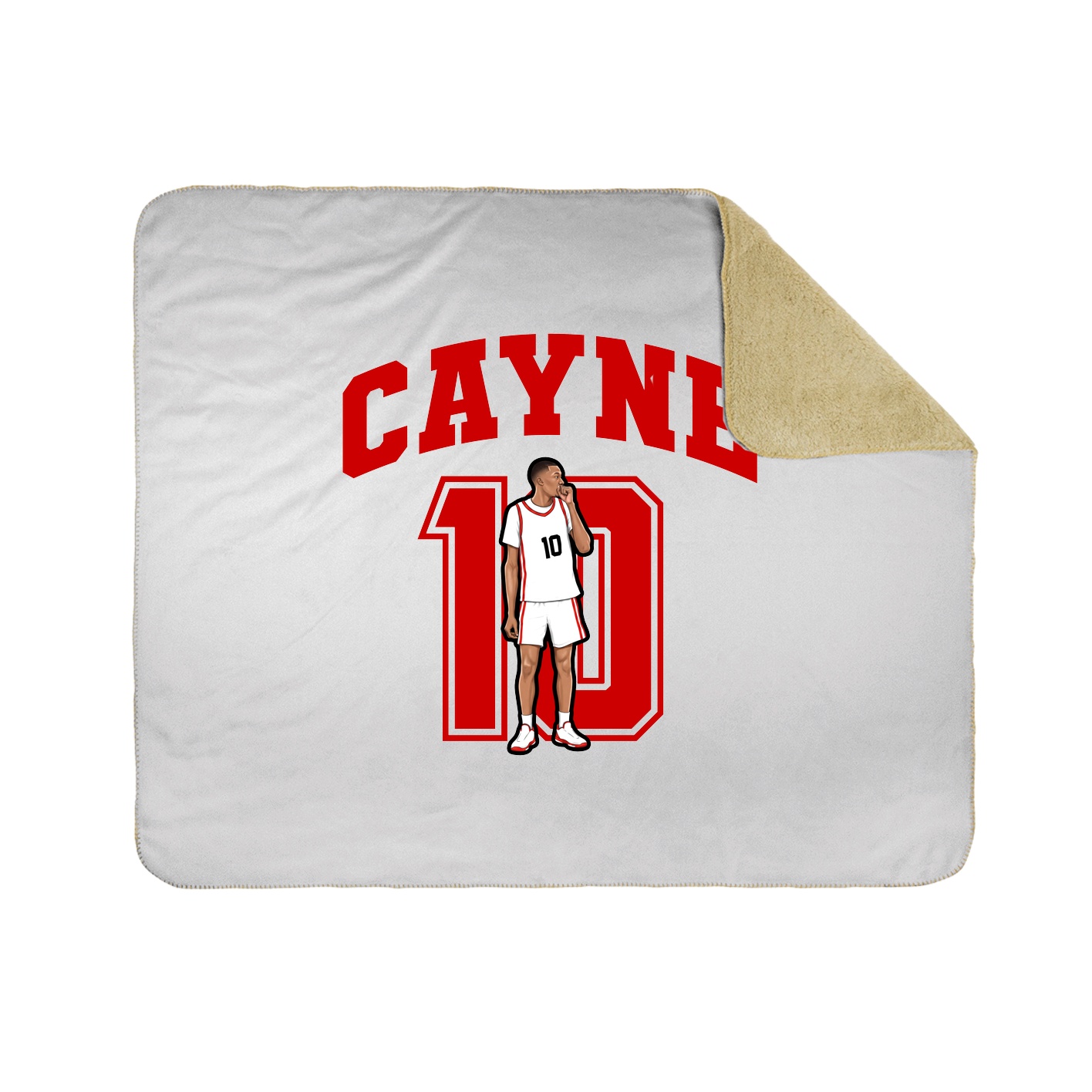 Throw Blanket — Number in White