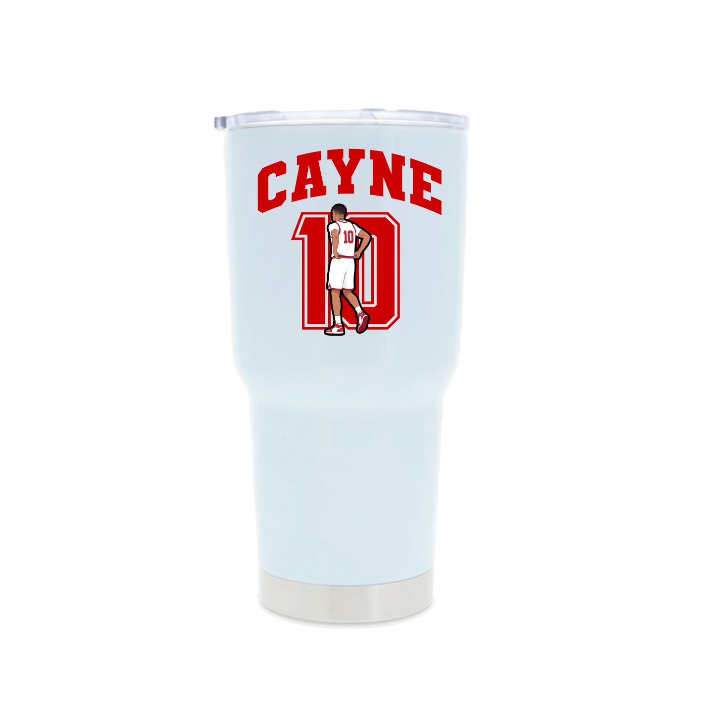 30oz Stainless Steel Tumbler — Number in White
