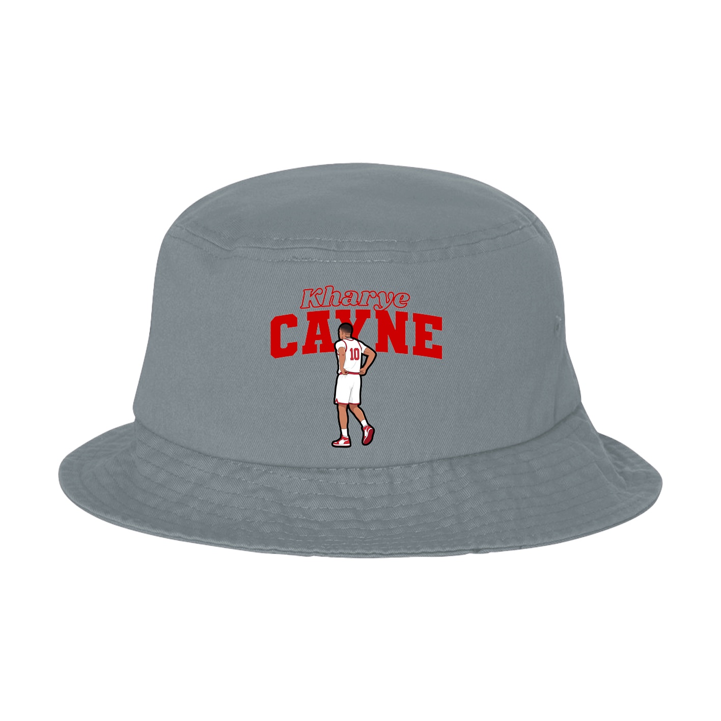 Bucket Cap — Name Arch in Grey