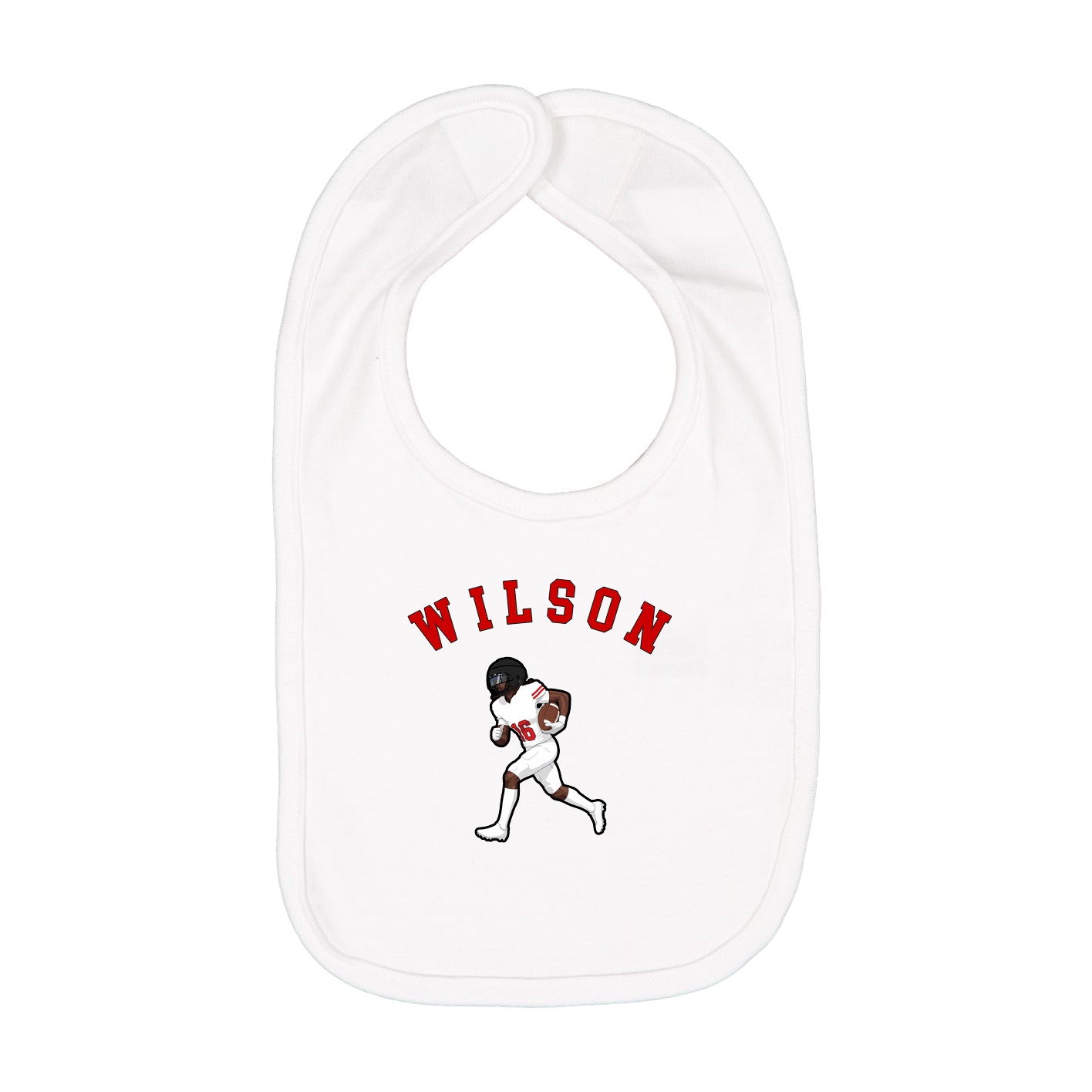 Infant Bib — Shirsey Arch in White