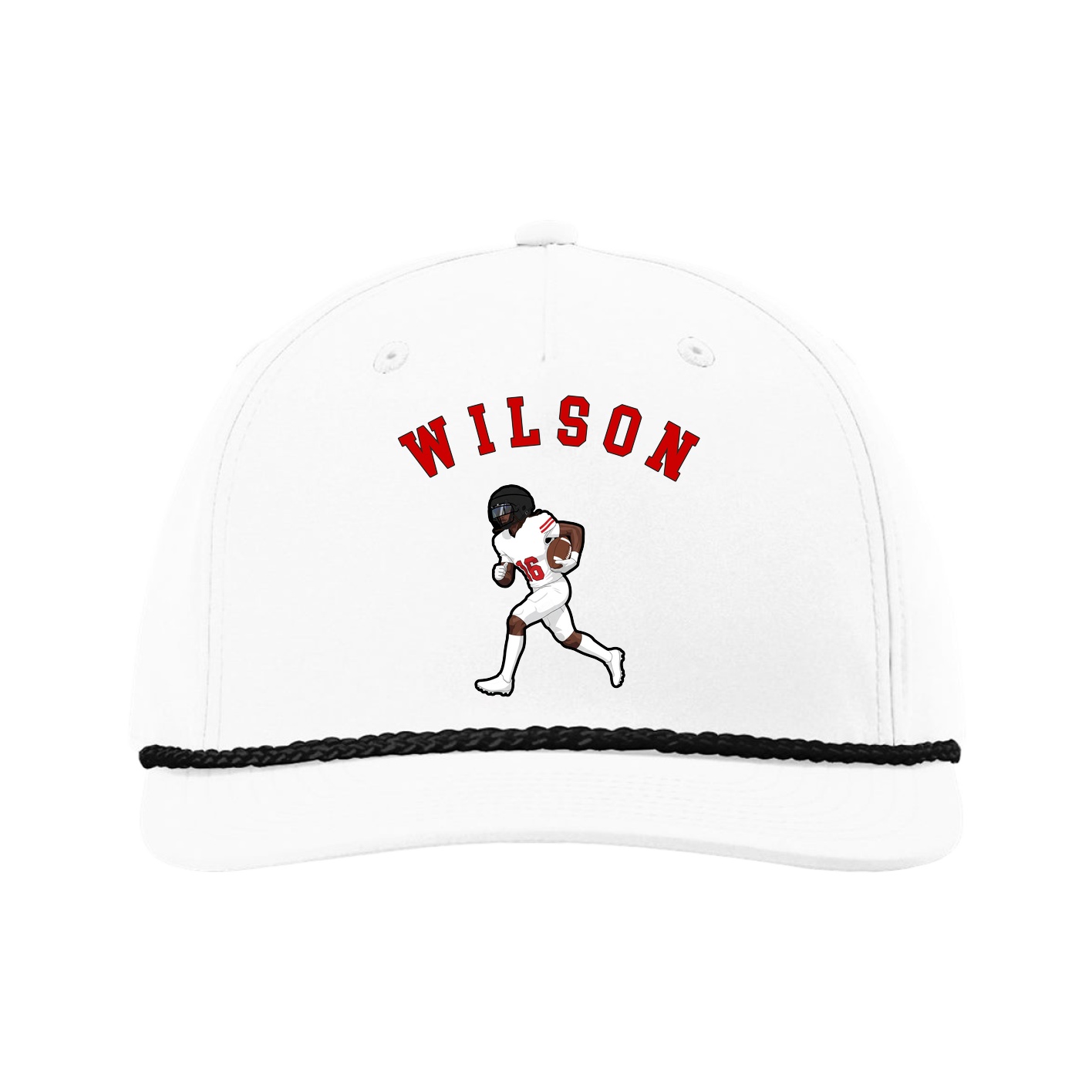 Five-Panel Classic Rope Cap — Shirsey Arch in White