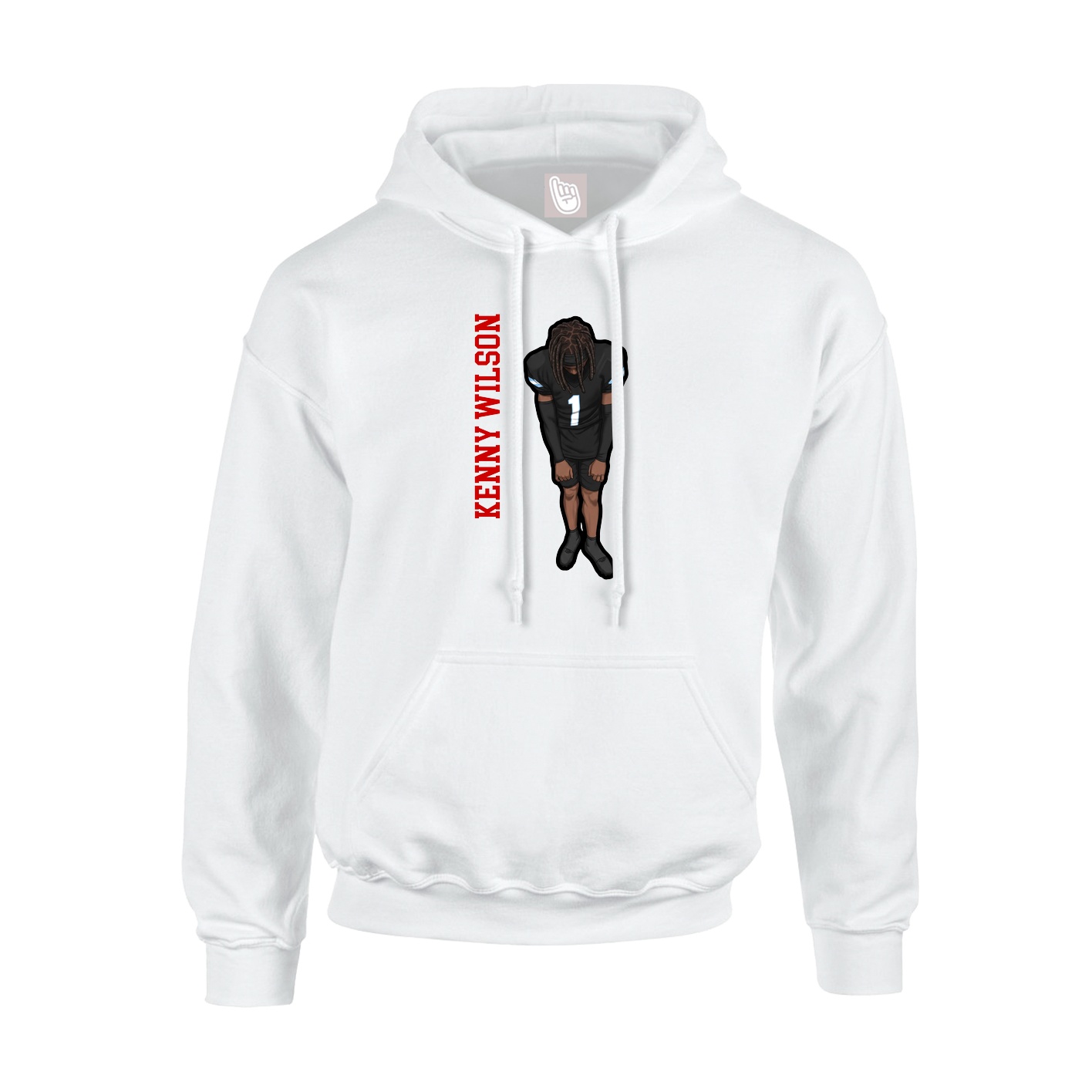 Hoodie — Name Vertical in White