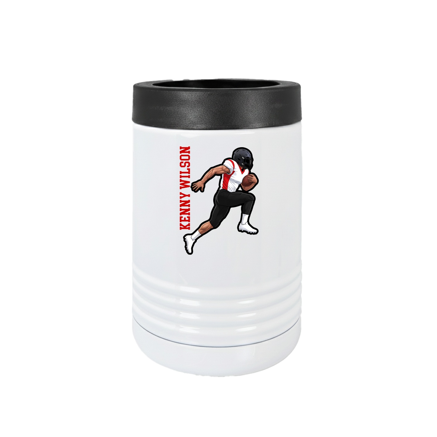 Beverage Holder — Name Vertical in White