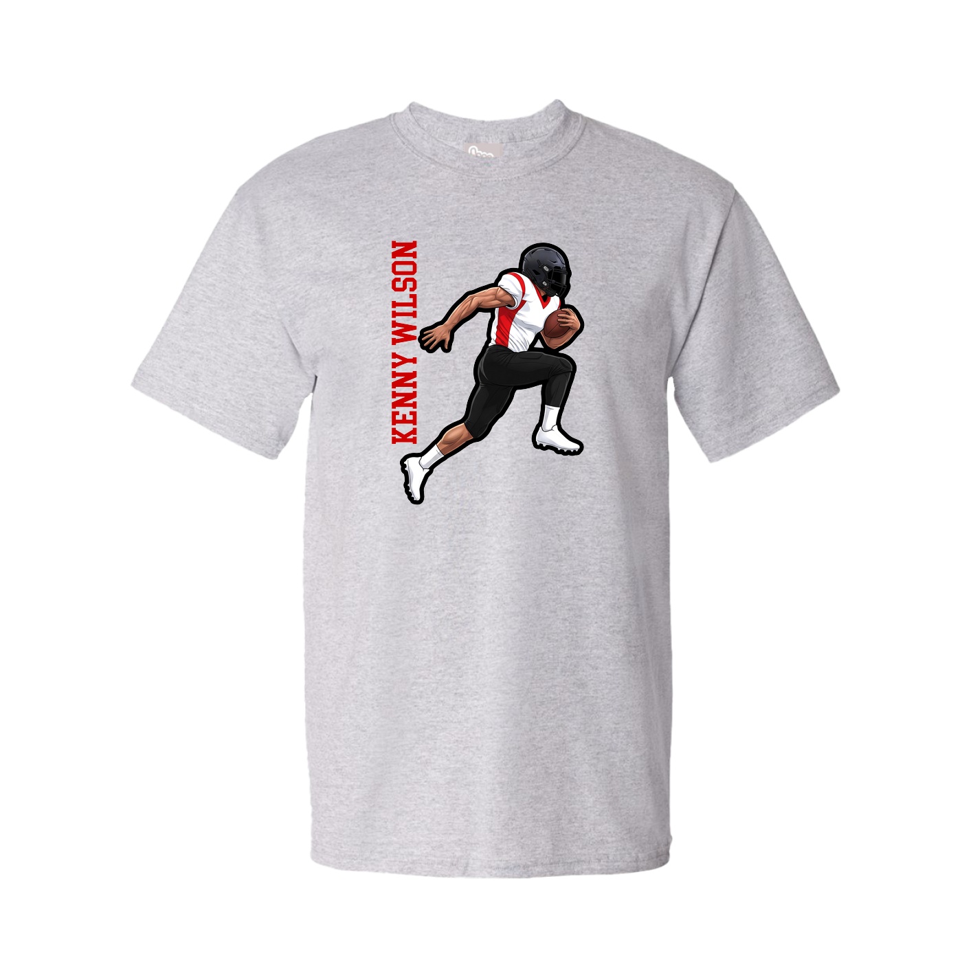 Tee — Name Vertical in Grey