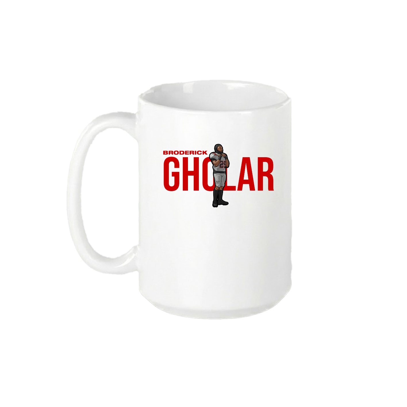 15oz Coffee Mug — Player Name in White