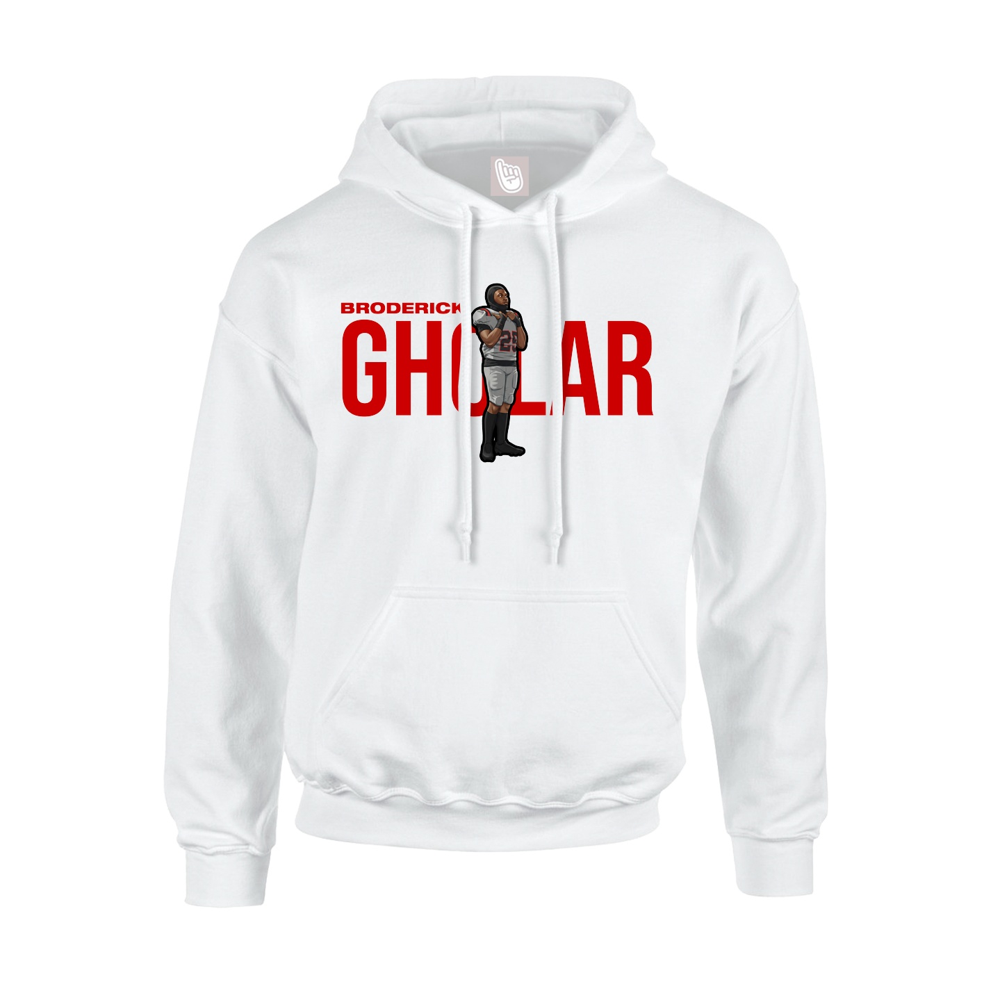Youth Hoodie — Player Name in White