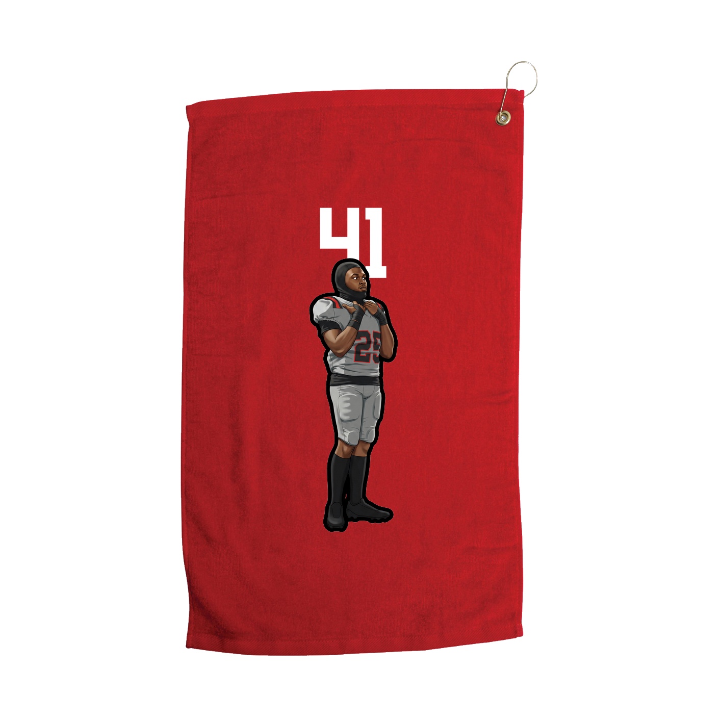 Golf Towel — Number Top in Red