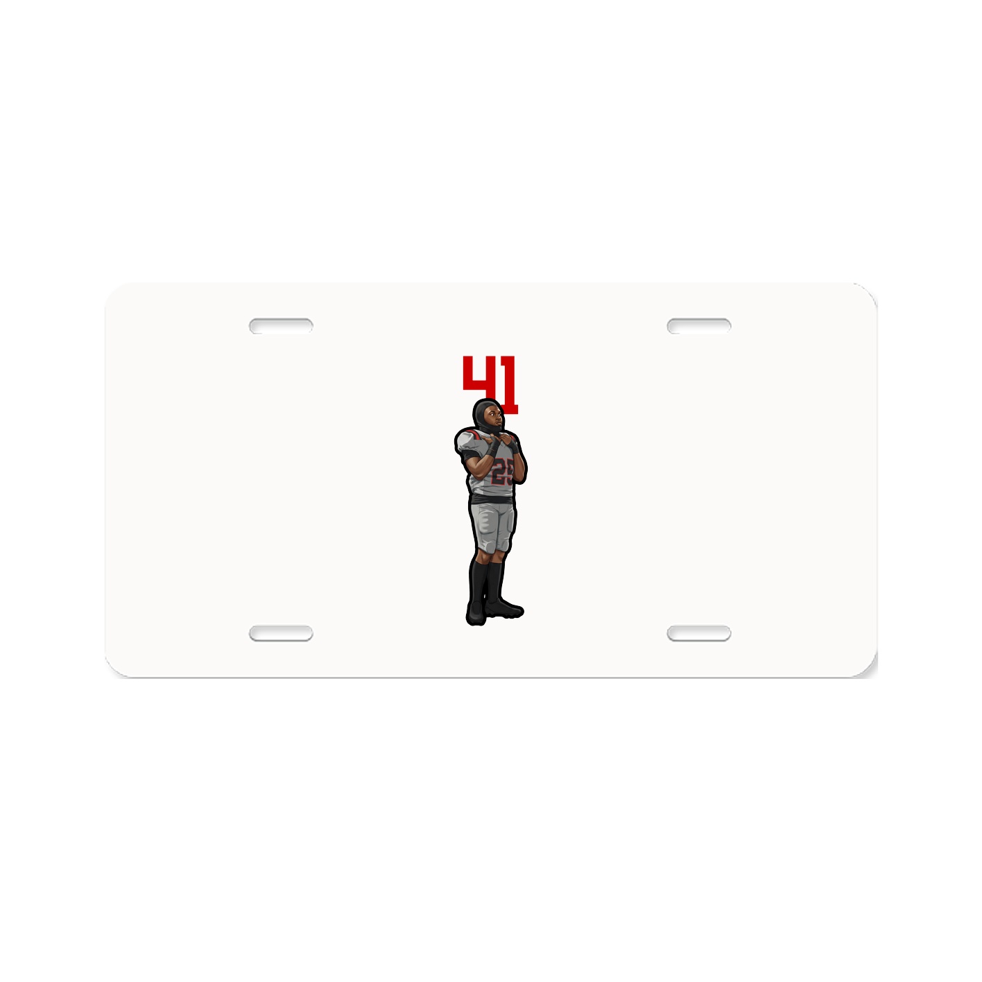License Plate — Number Top in Classic