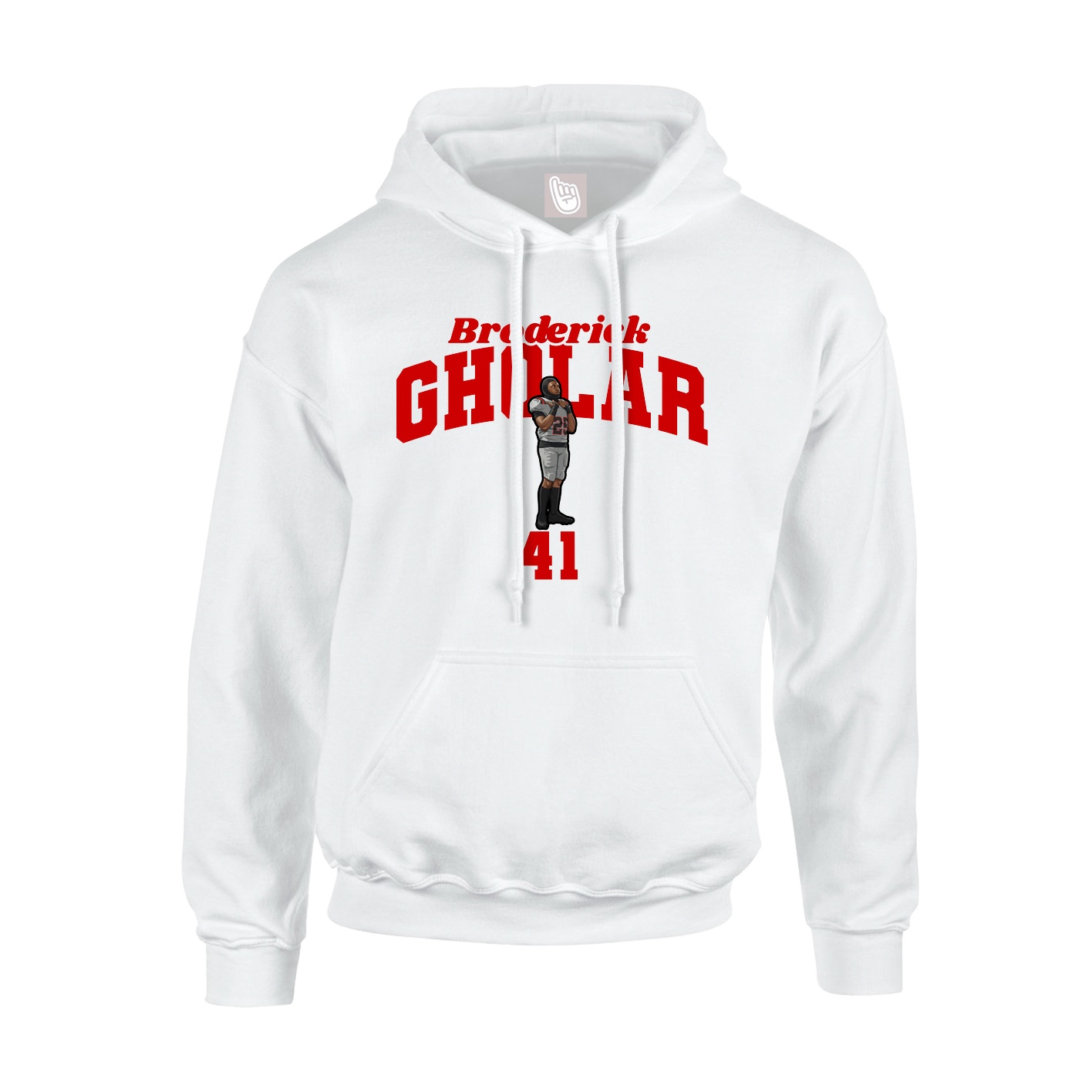 Hoodie — Signature Arch in White