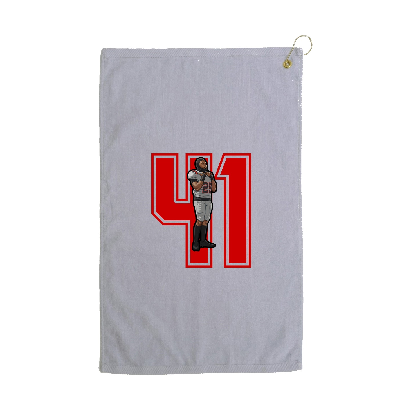 Golf Towel — Number in Grey