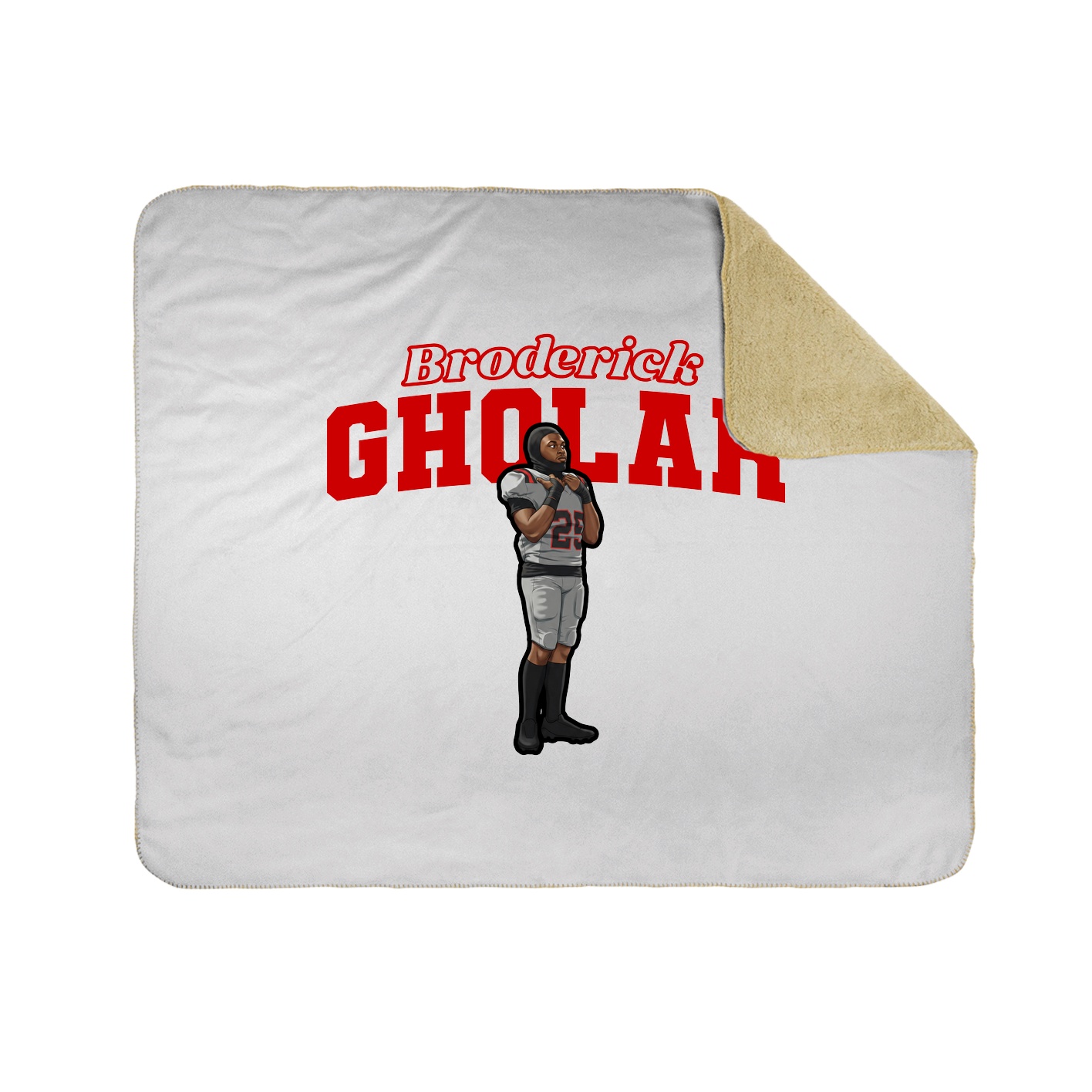 Throw Blanket — Name Arch in White