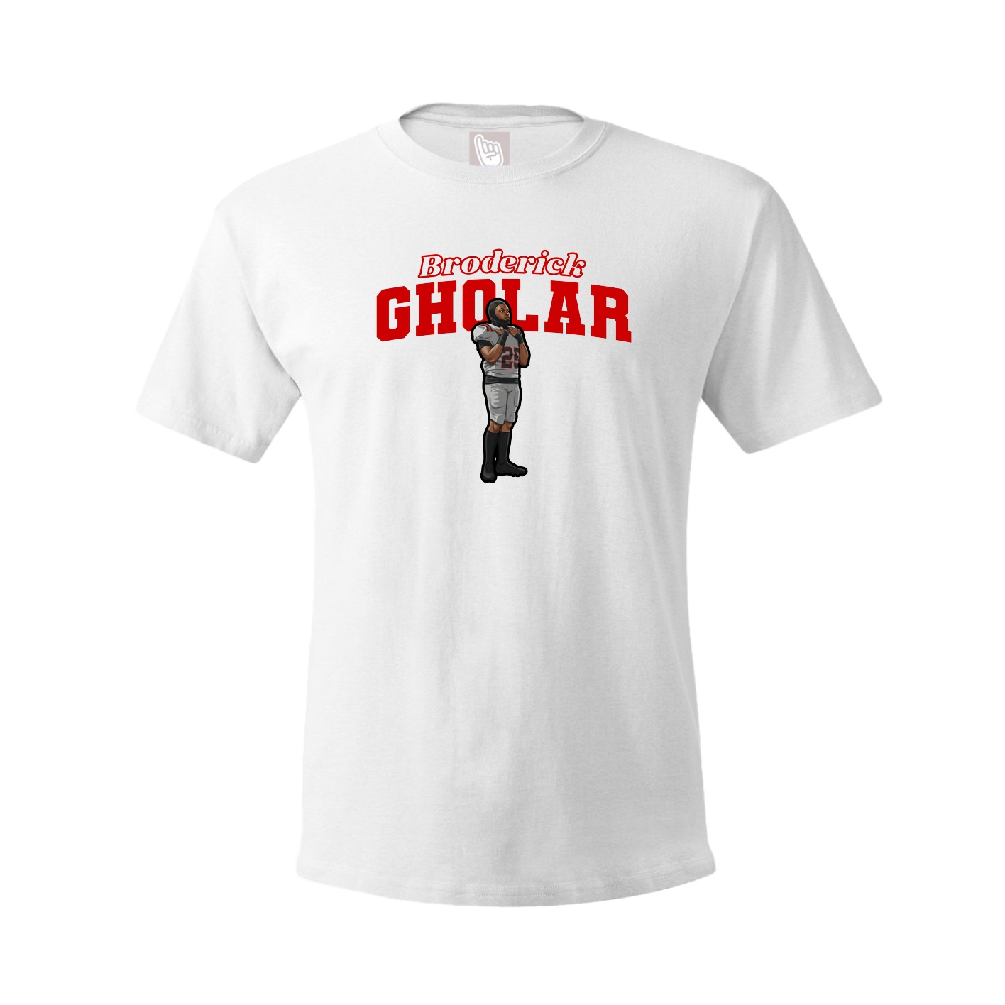 Youth Tee — Name Arch in White