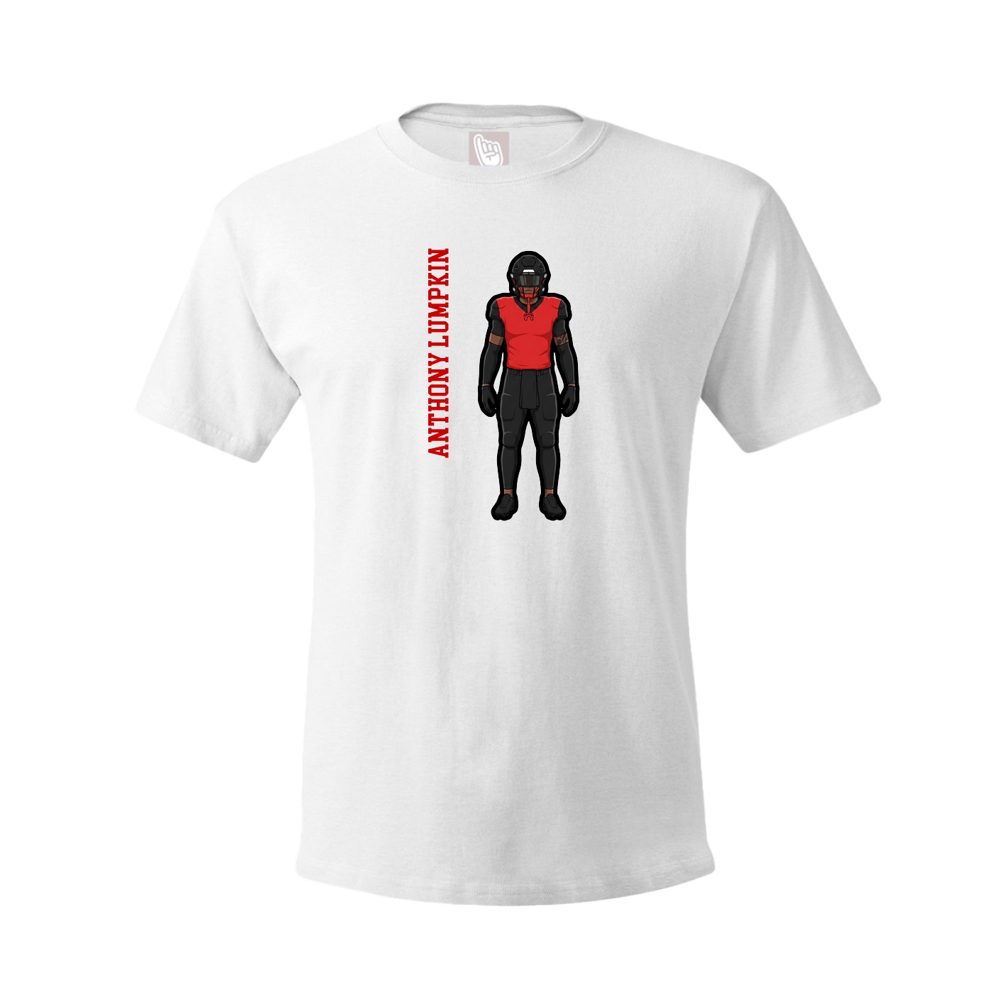 Tee — Name Vertical in White