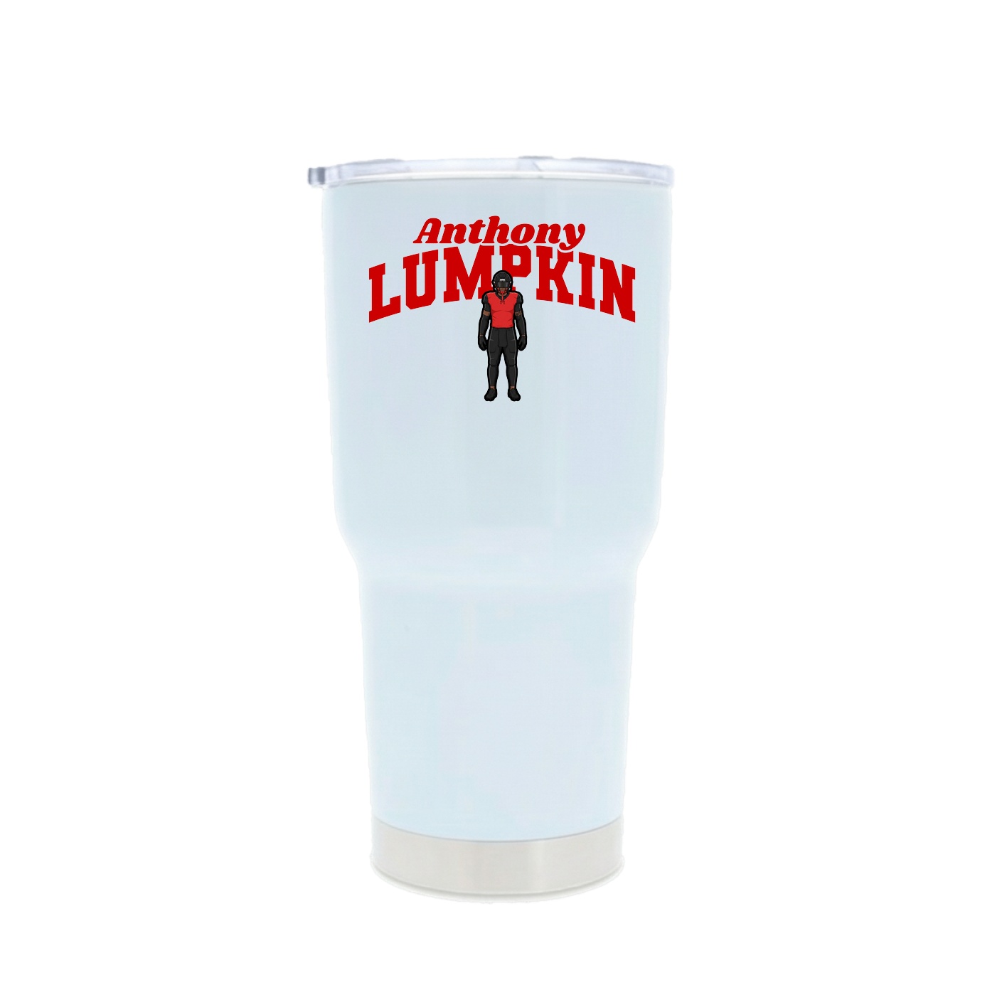 30oz Stainless Steel Tumbler — Signature Arch in White