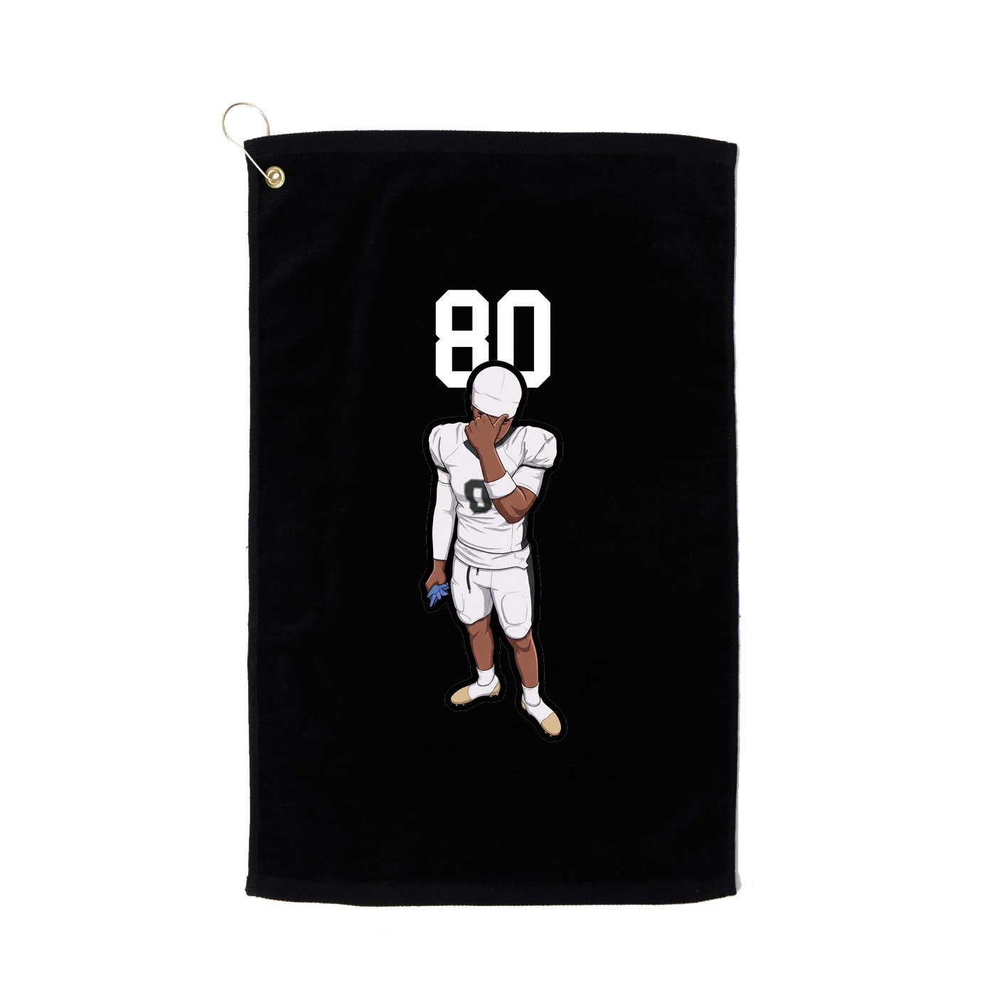 Golf Towel — Number Top in Black
