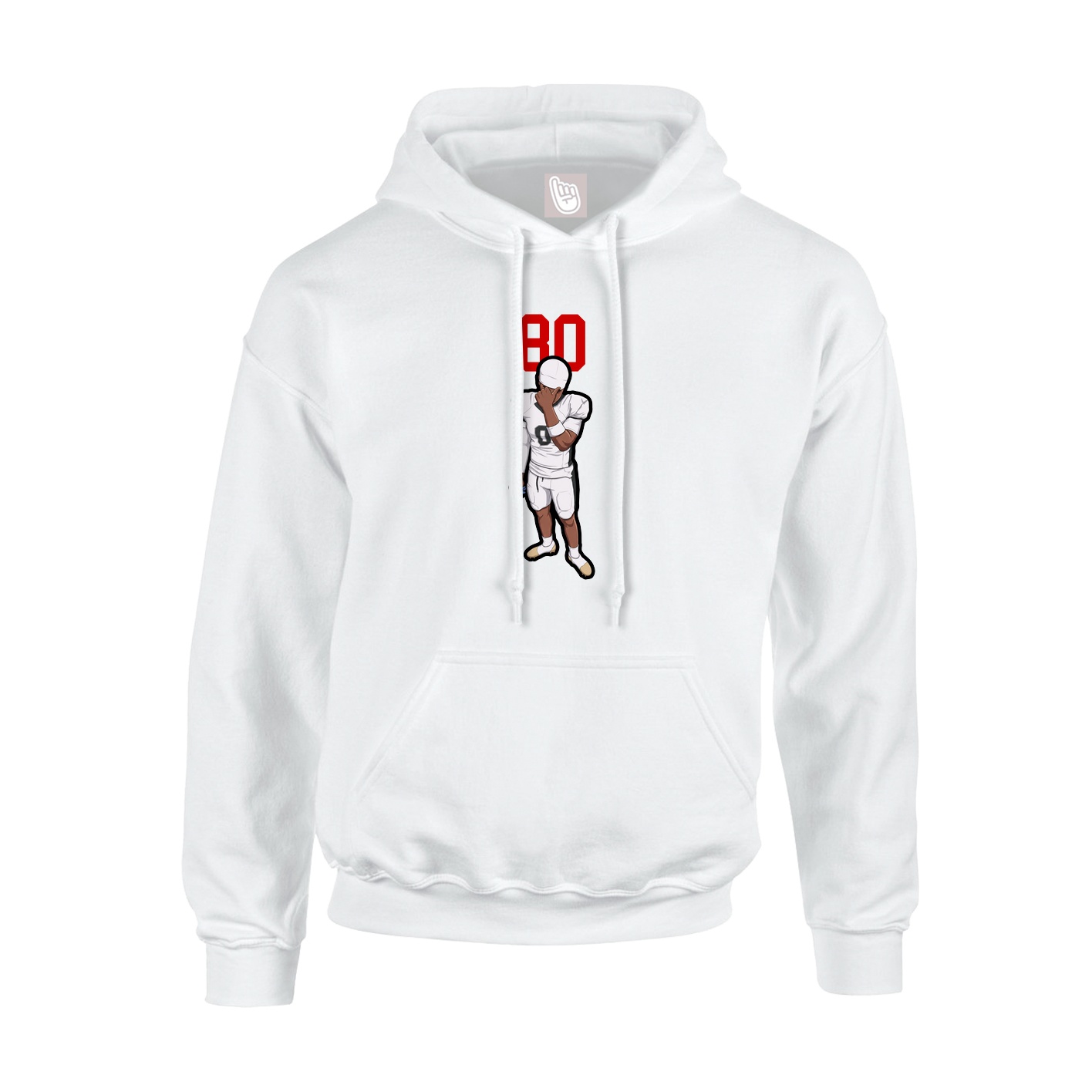 Hoodie — Number Top in White