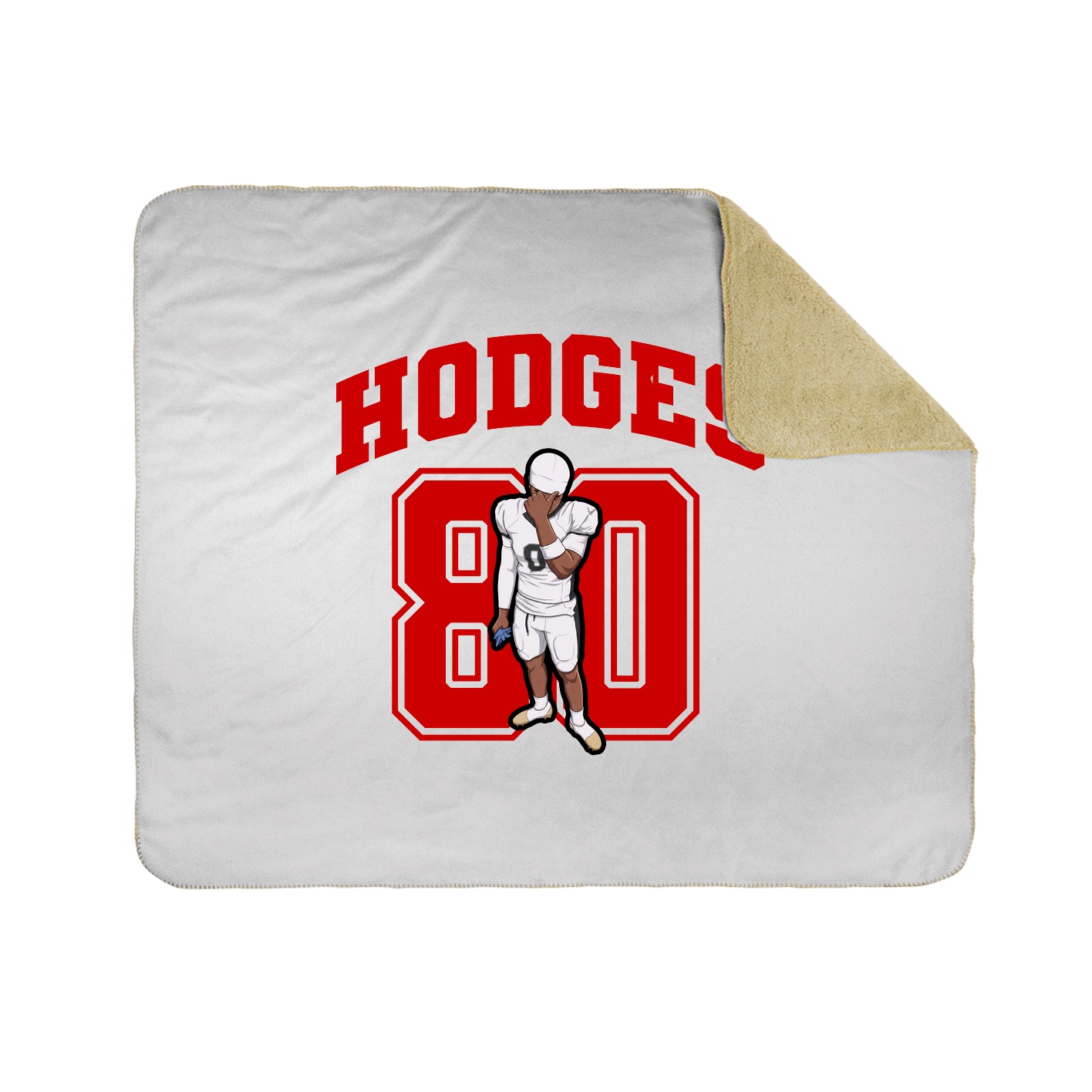 Throw Blanket — Number in White