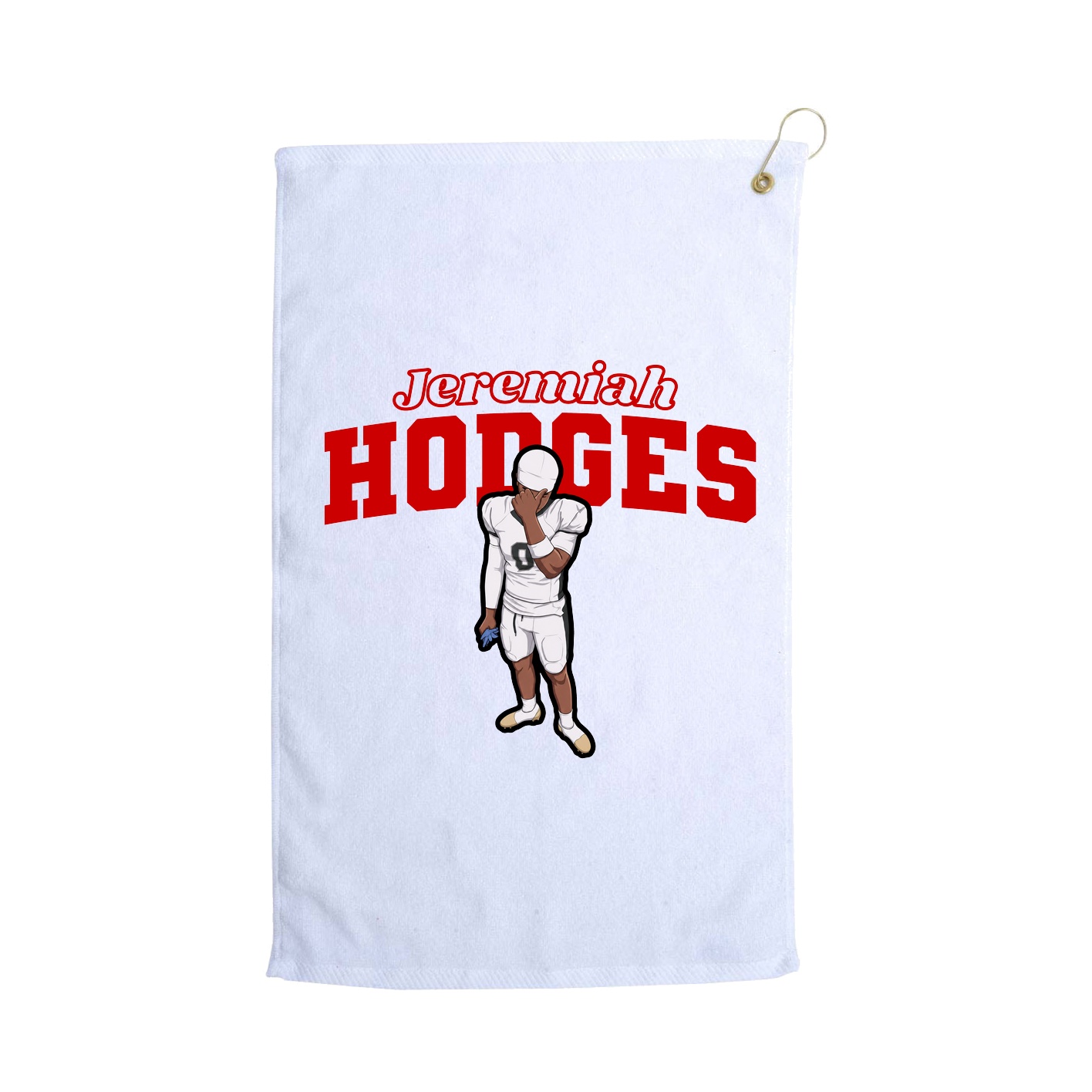 Golf Towel — Name Arch in White