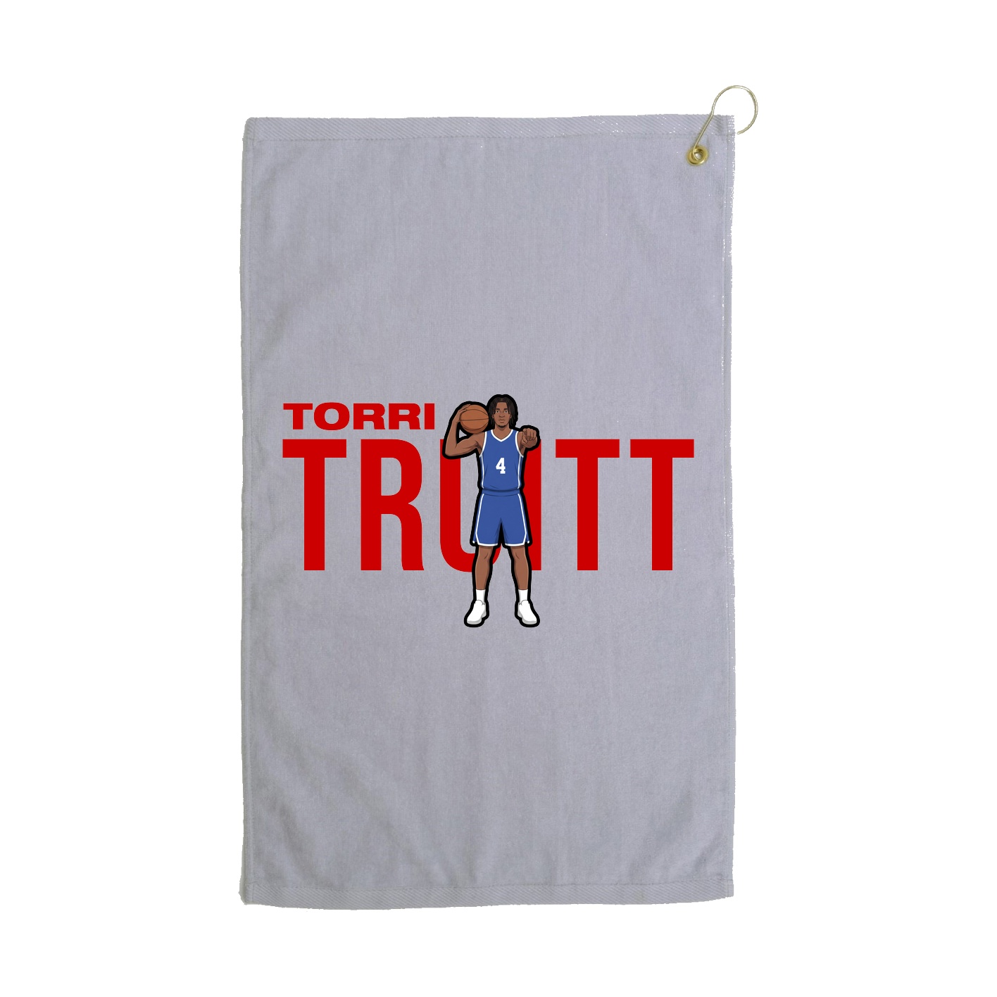 Golf Towel — Player Name in Grey
