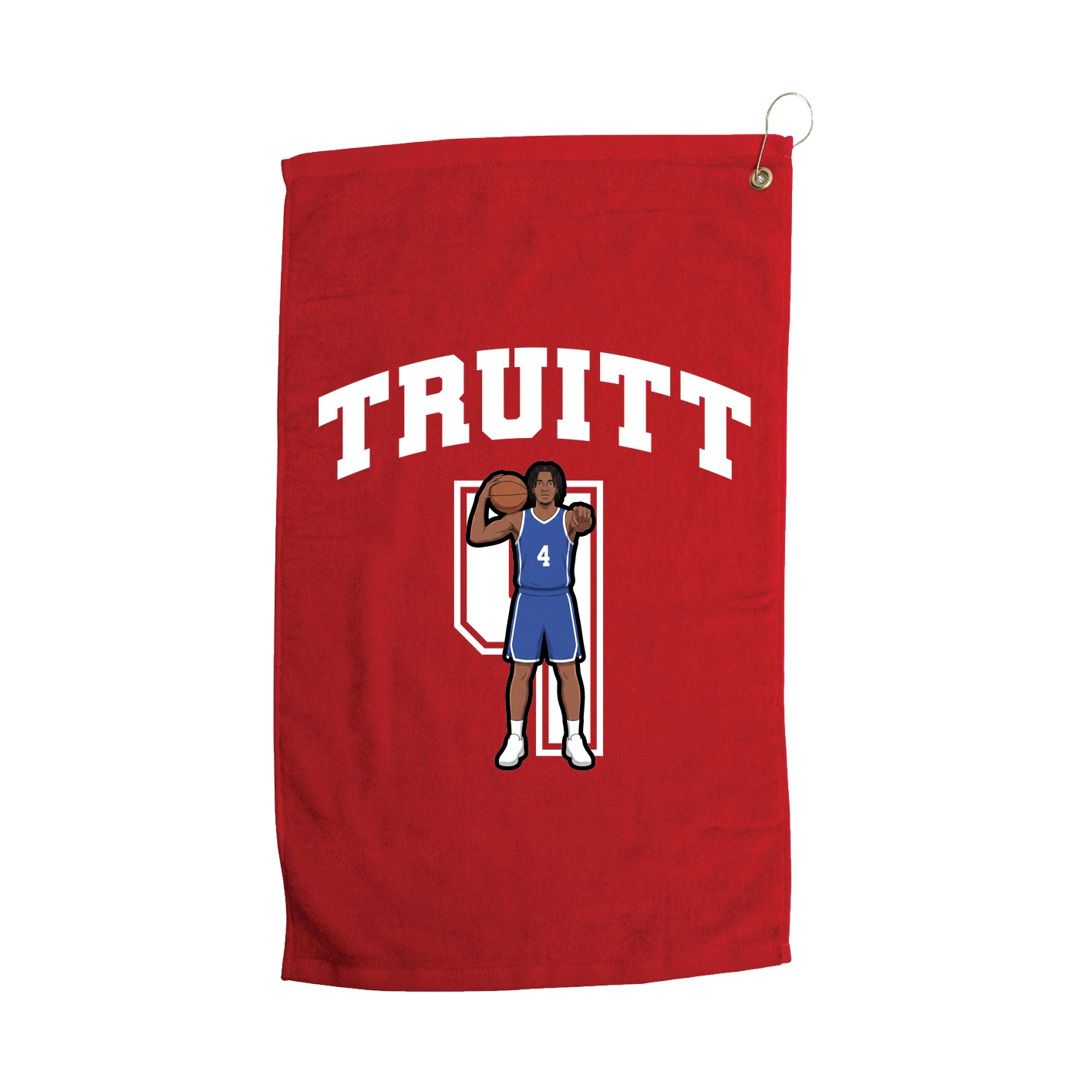 Golf Towel — Number in Red