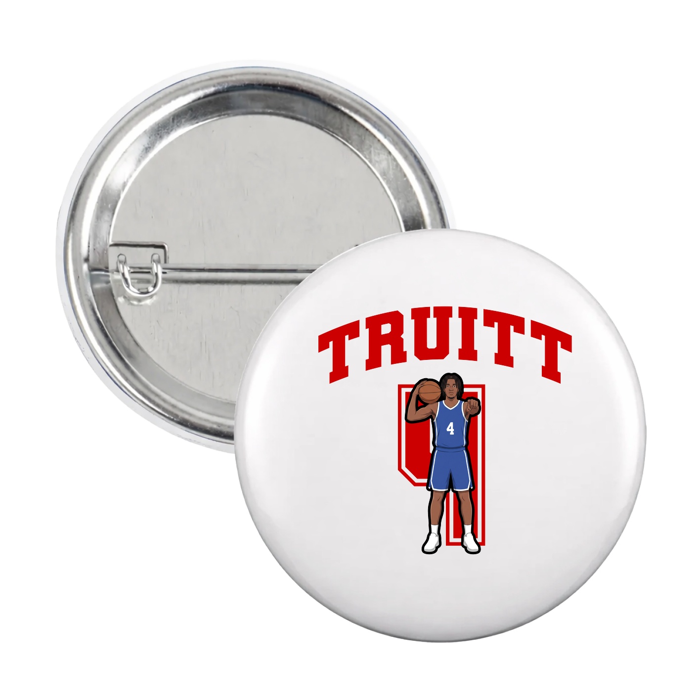 Game Day Button — Number in White