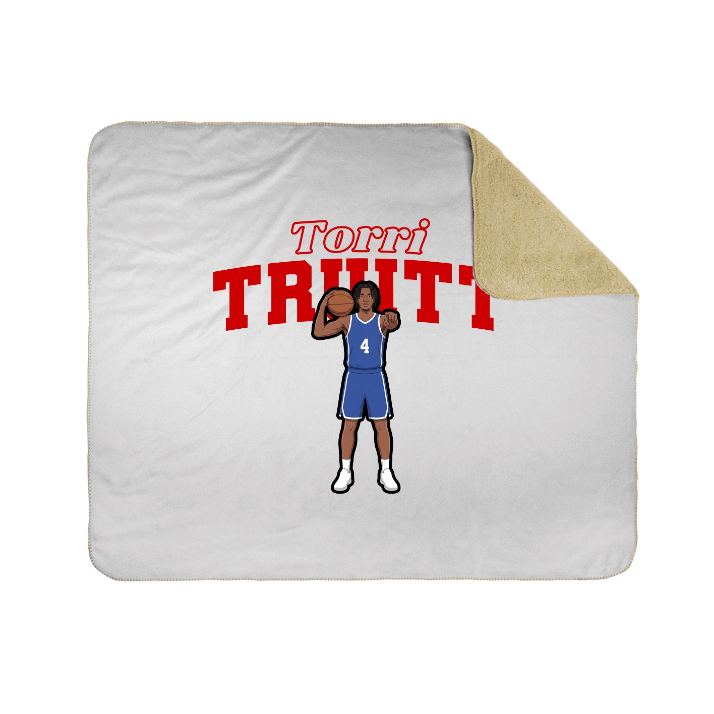 Throw Blanket — Name Arch in White