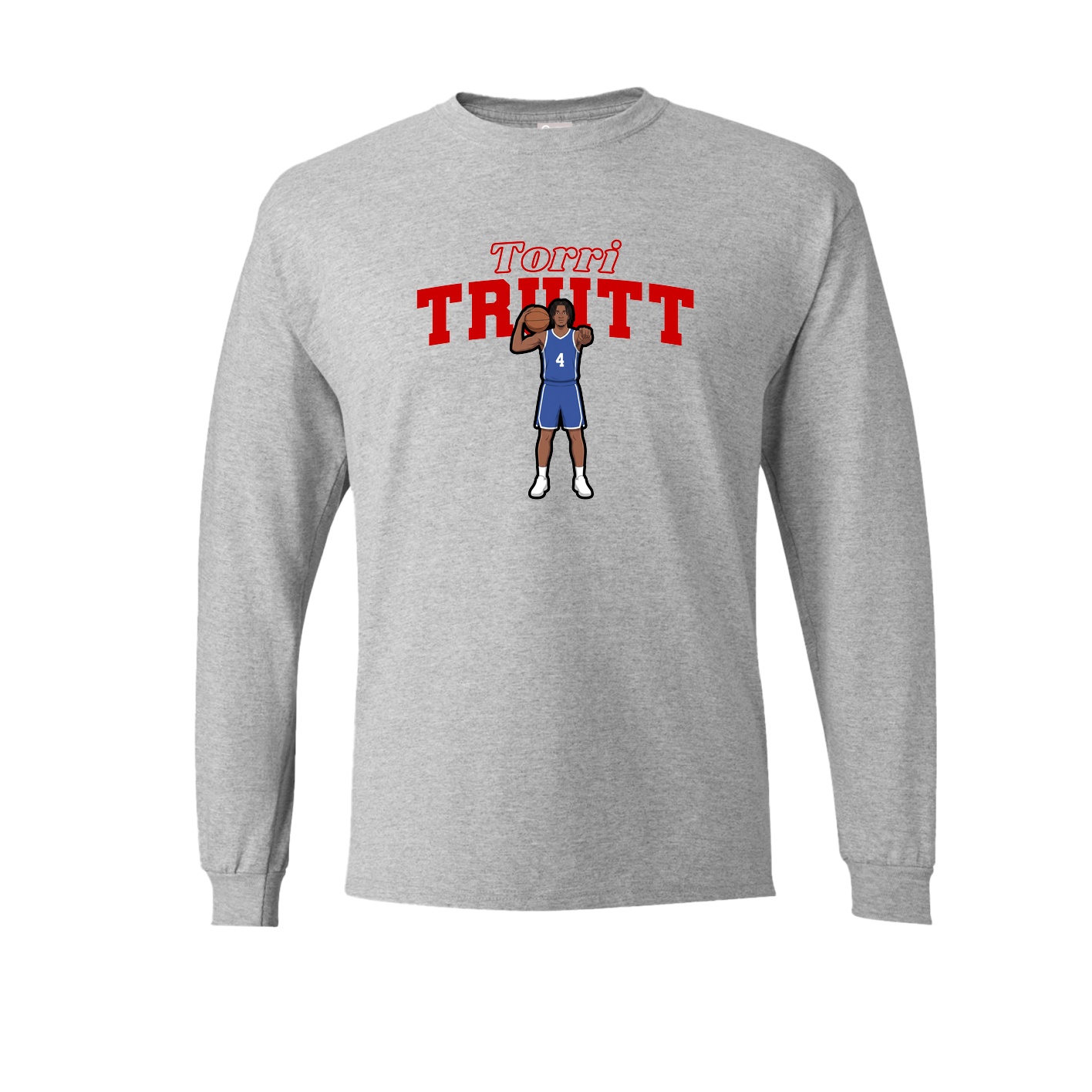 Long Sleeve Tee — Name Arch in Grey