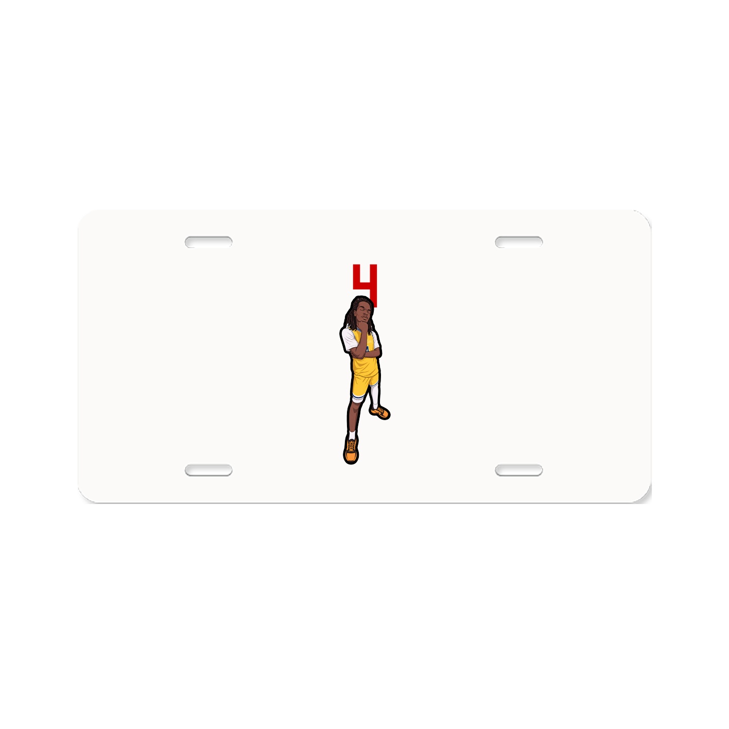 License Plate — Number Top in Classic