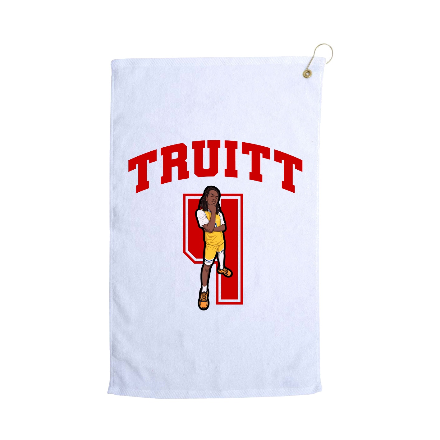 Golf Towel — Number in White