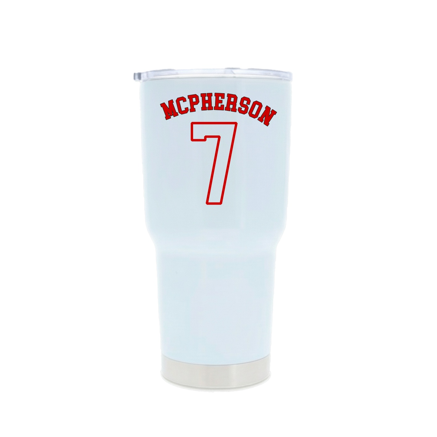 30oz Stainless Steel Tumbler — Shirsey Arch in White